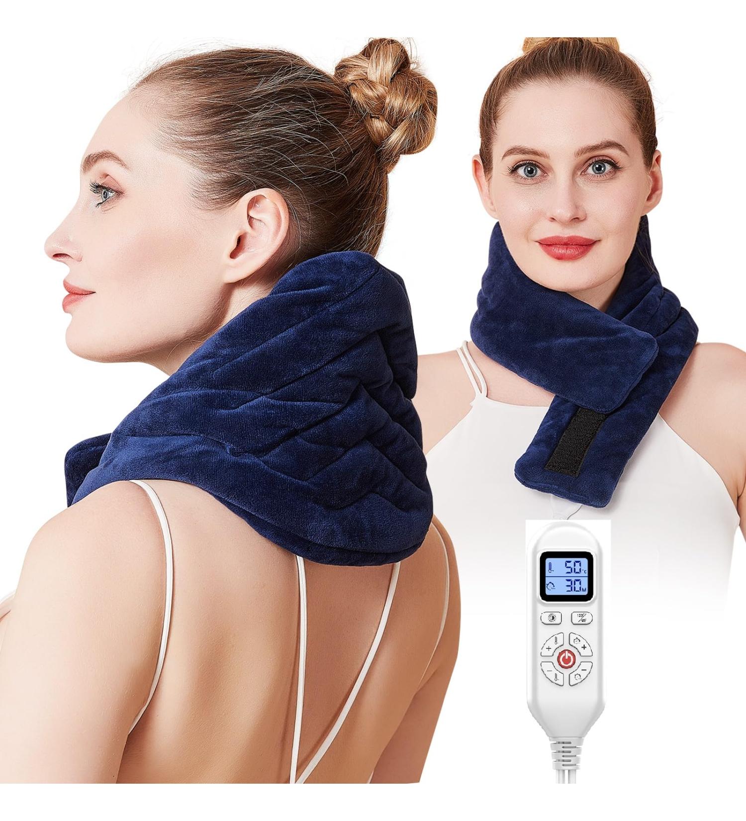 Jobyna Electrical Heating Pillow for Neck - Fast Warming 30-70 | Adjustable Physiotherapy Neck Warmer | Washable Flannel | 74x19cm - Buy Online on GoSupps.com