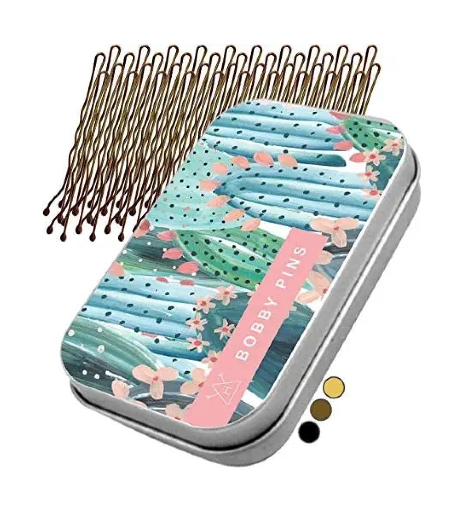 Hawwwy 300 Pieces Premium Brown Bobby Pins with Cute Storage Case - For Kids, Girls, and Women - Ideal for All Hair Types - Buy Online on GoSupps.com