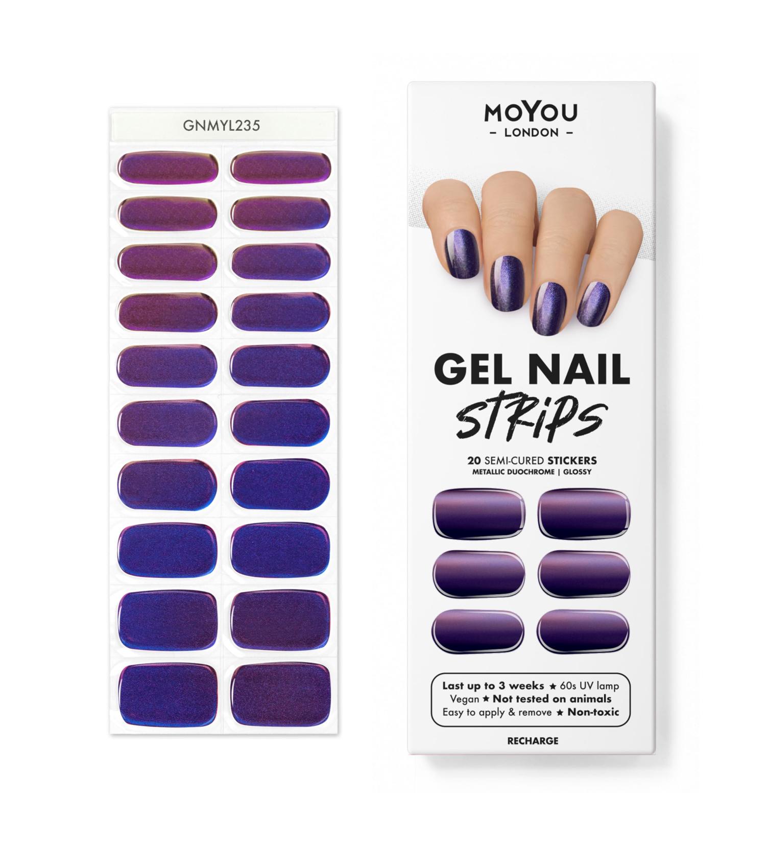 MOYOU LONDON Semi-Cured UV Gel Strips - 20 Pieces | Salon Quality Gel Nail Foils - UV Curing for Perfect Manicure - International Shipping Available - Buy Online on GoSupps.com