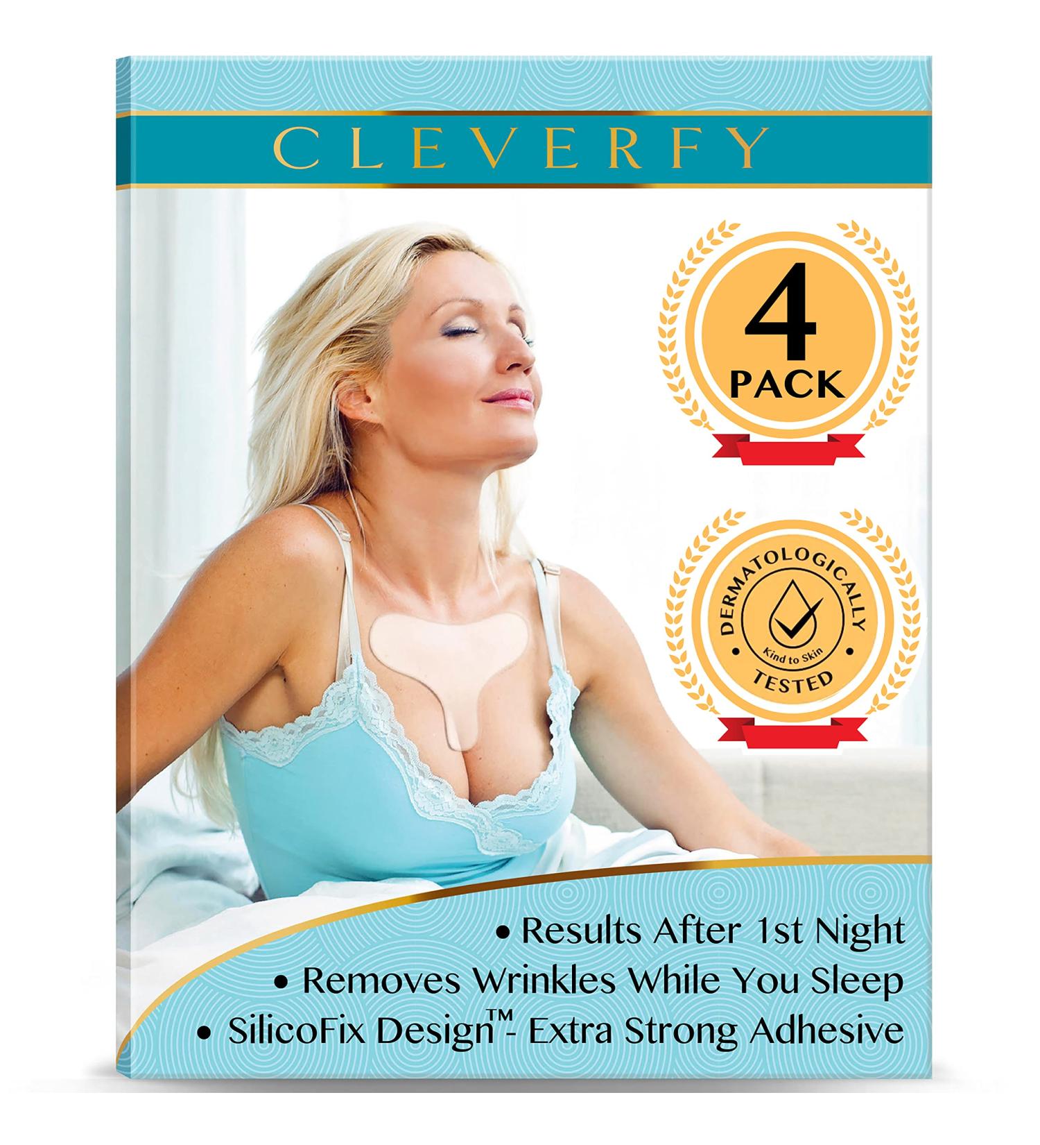 Cleverfy Silicone Chest Wrinkle Pads - 4 Pack T-Shape Anti Wrinkle Decollete Pads - Buy Online on GoSupps.com