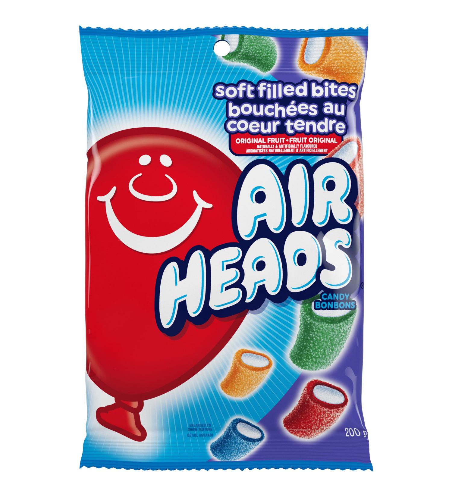 Airheads - Soft Filled Bites Assorted Flavours - 200g Pegbag Chewy and Flavourful Candies - Buy Online on GoSupps.com