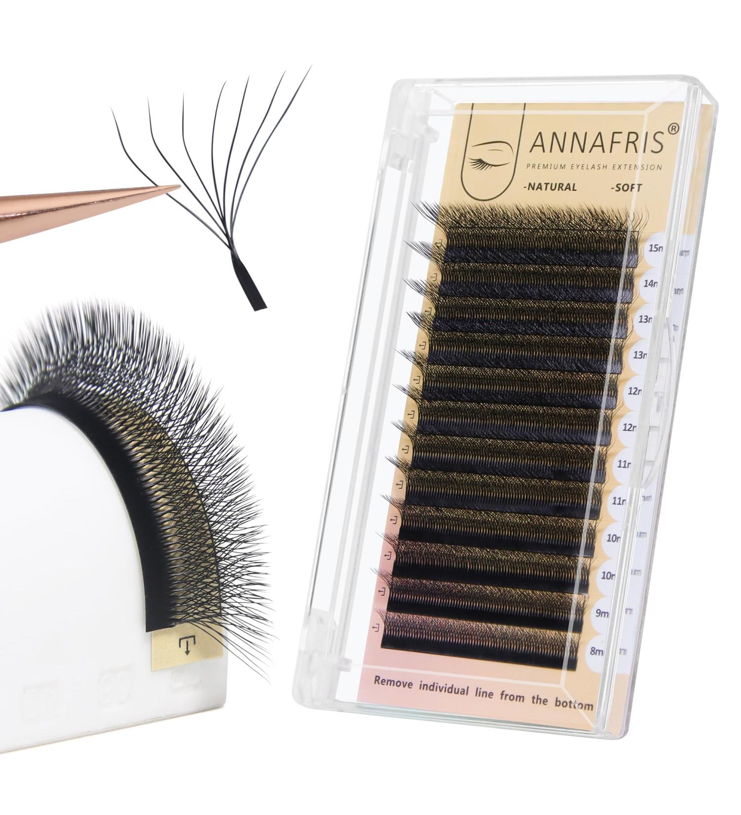 Buy 7D Premade Fan W Shape Eyelash Extensions | 0.07 C Curl | 8-15mm Mix | Professional Self Fanning False Lashes for Makeup - Buy Online on GoSupps.com
