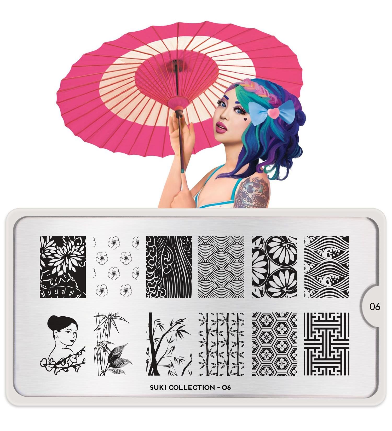 MoYou-London Stencil Suki Collection 06 - Unique Nail Art Stencils for Stunning Designs | International Shipping Available - Buy Online on GoSupps.com