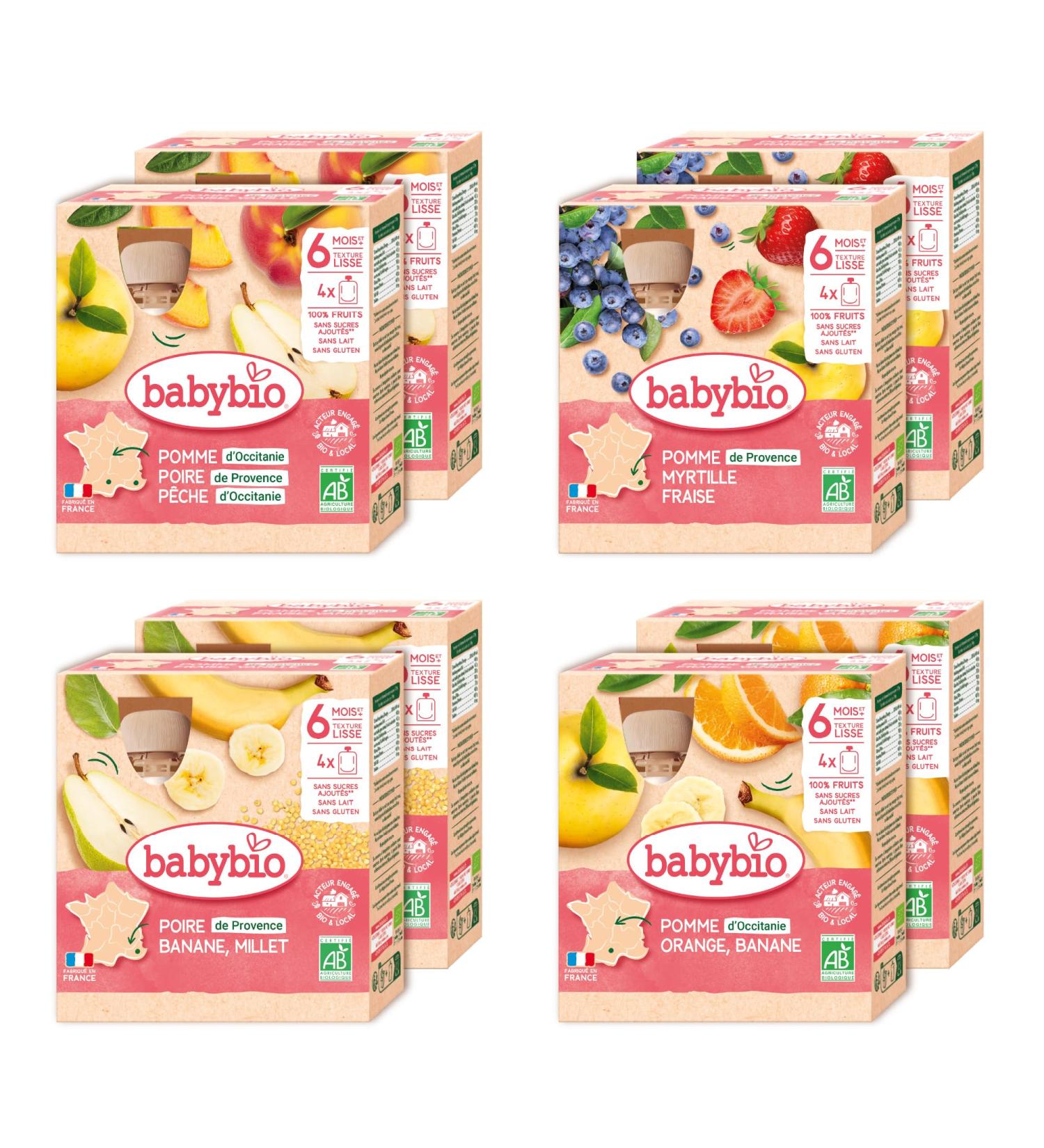 Babybio - Pack 2 semaines fruits / Id al voyage - BIO