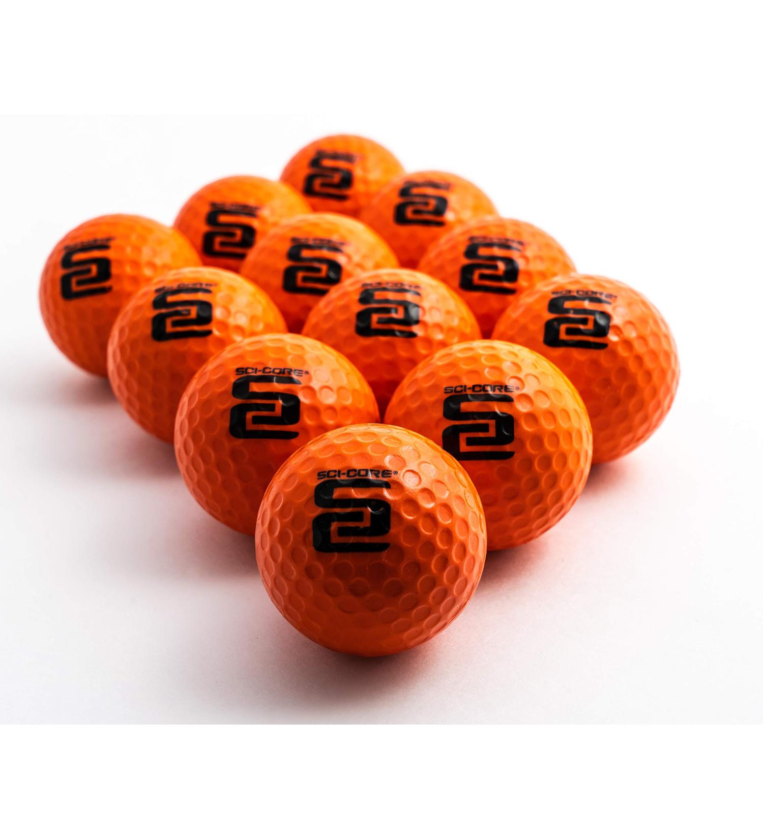 SCI-CORE Practice Golf Balls (12 Pack) - Real-Feel Limited Flight Training Balls for Indoor and Outdoor Practice - Buy Online on GoSupps.com
