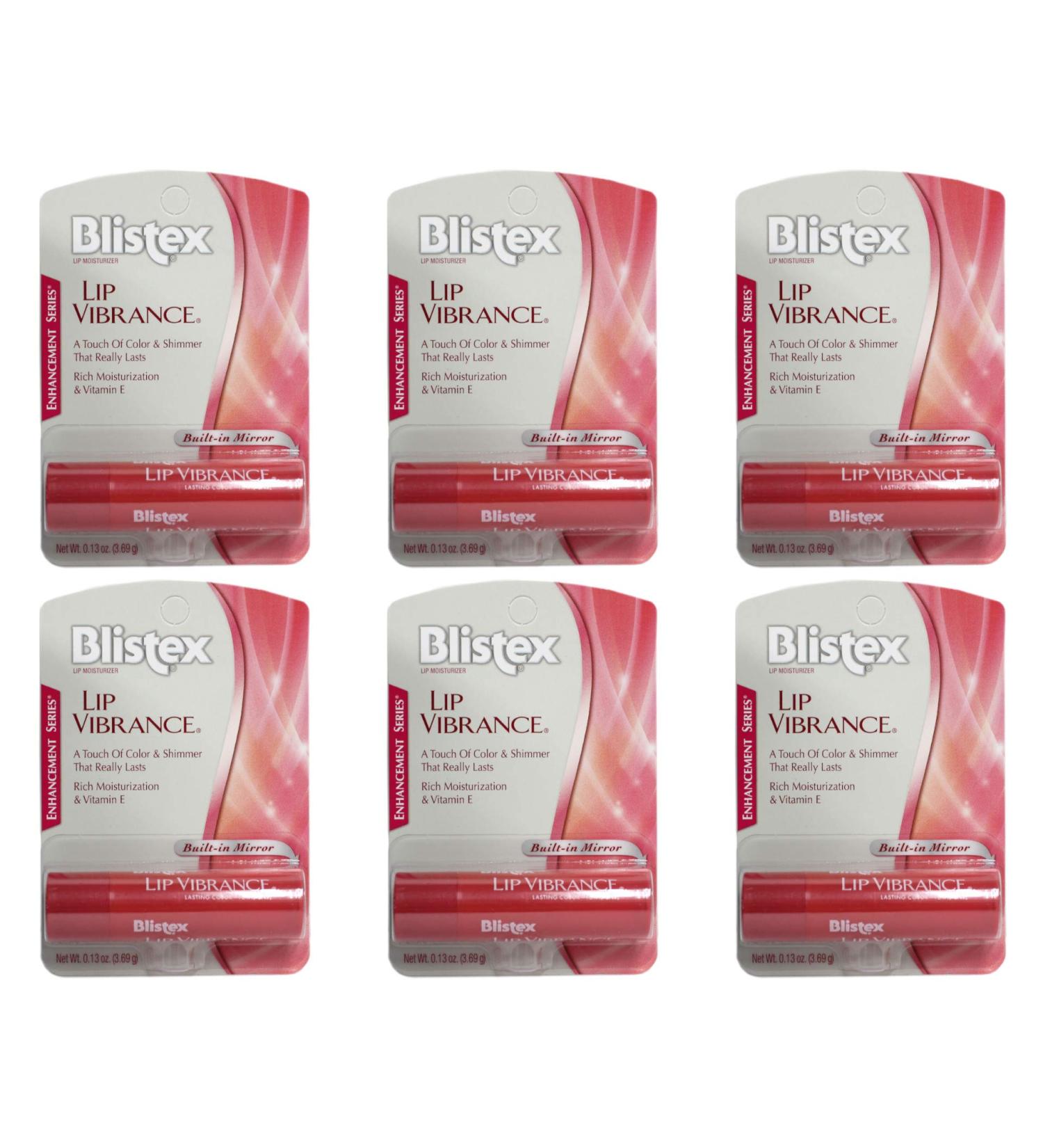 Blistex Lip Vibrance Lip Balm .13 Ounce (Pack of 6)