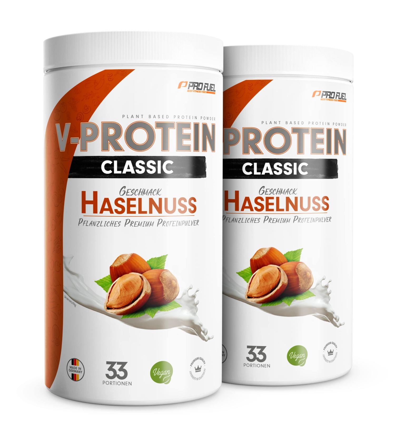 Buy Vegan Hazelnut Protein Powder 2x1kg | 76% Plant-Based Pea Protein | Soy & Wheat Free | Optimal Protein Shake - Buy Online on GoSupps.com