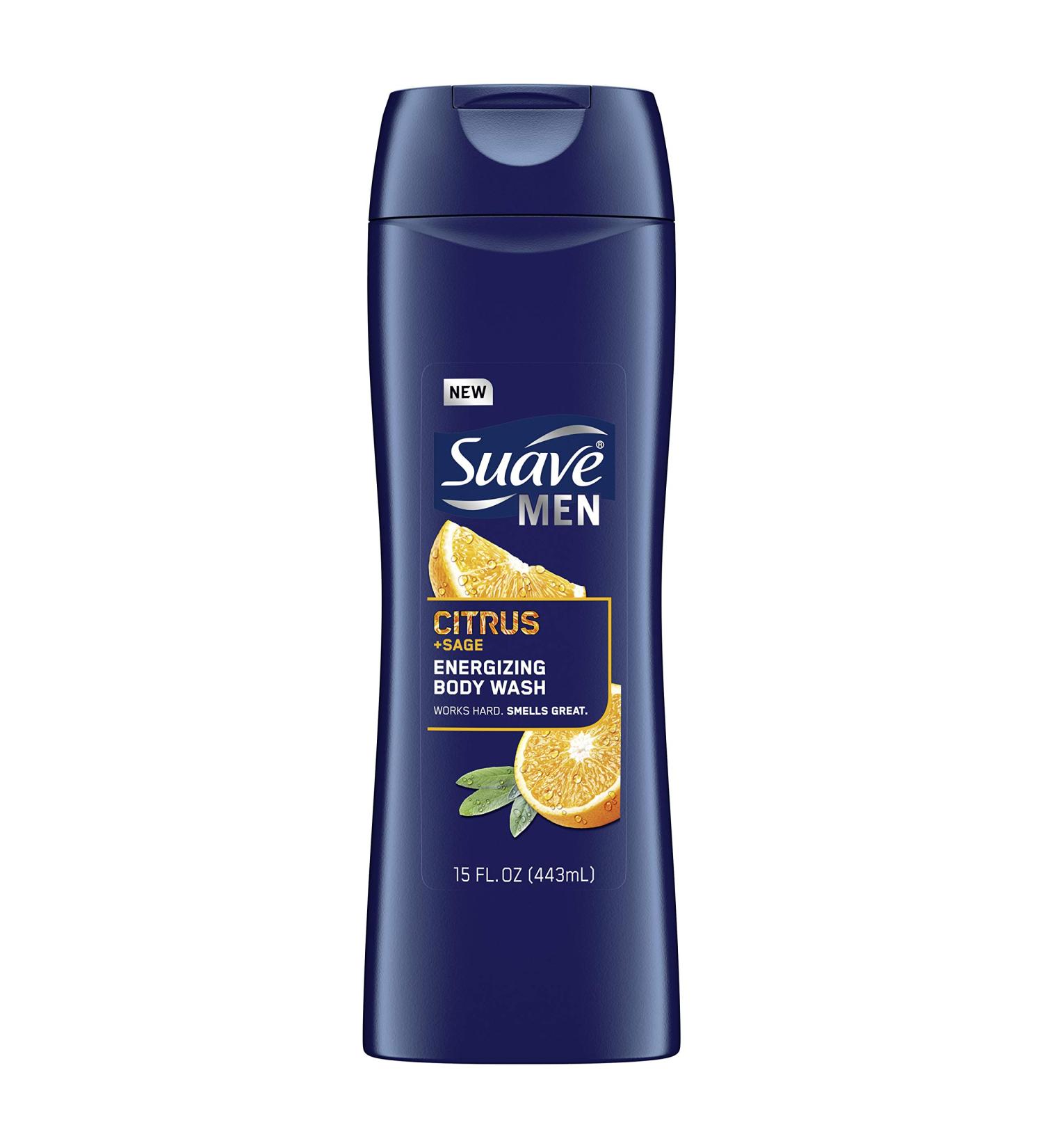 Buy Suave Men Body Wash Citrus & Sage - Energizing Clean Scent 15 oz - Buy Online on GoSupps.com