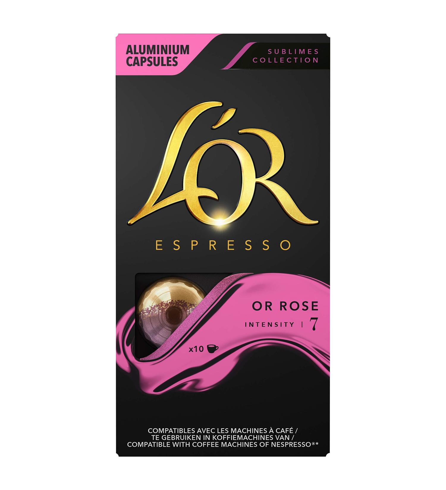 L'Or Espresso Coffee Rose Gold Intensity 7 - 10 Nespresso * Compatible Aluminum Capsules - Buy Online on GoSupps.com