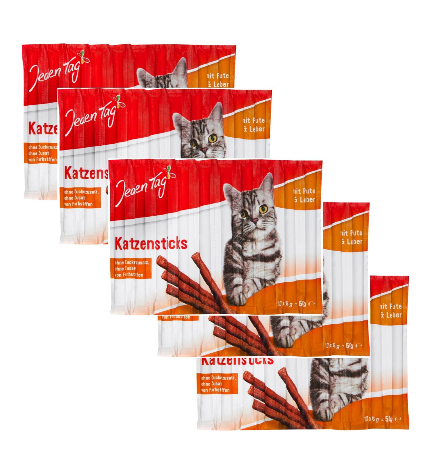 Every day cat sticks & caustic with turkey & liver 10 x 5g |Supplementary feed without added sugar & dyes (5 turkey & liver) turkey & liver 5