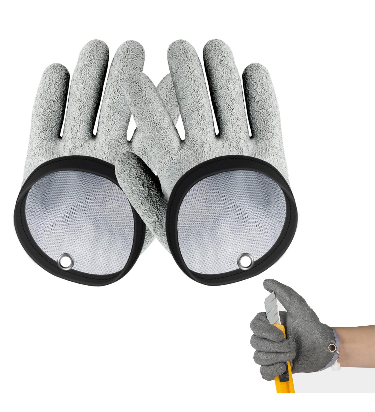 2 Pack Fishing Gloves for Safe Handling of Pike Catfish & More - Stab-Resistant Hunting Gloves for Fishing & Outdoor Adventures - Buy Online on GoSupps.com