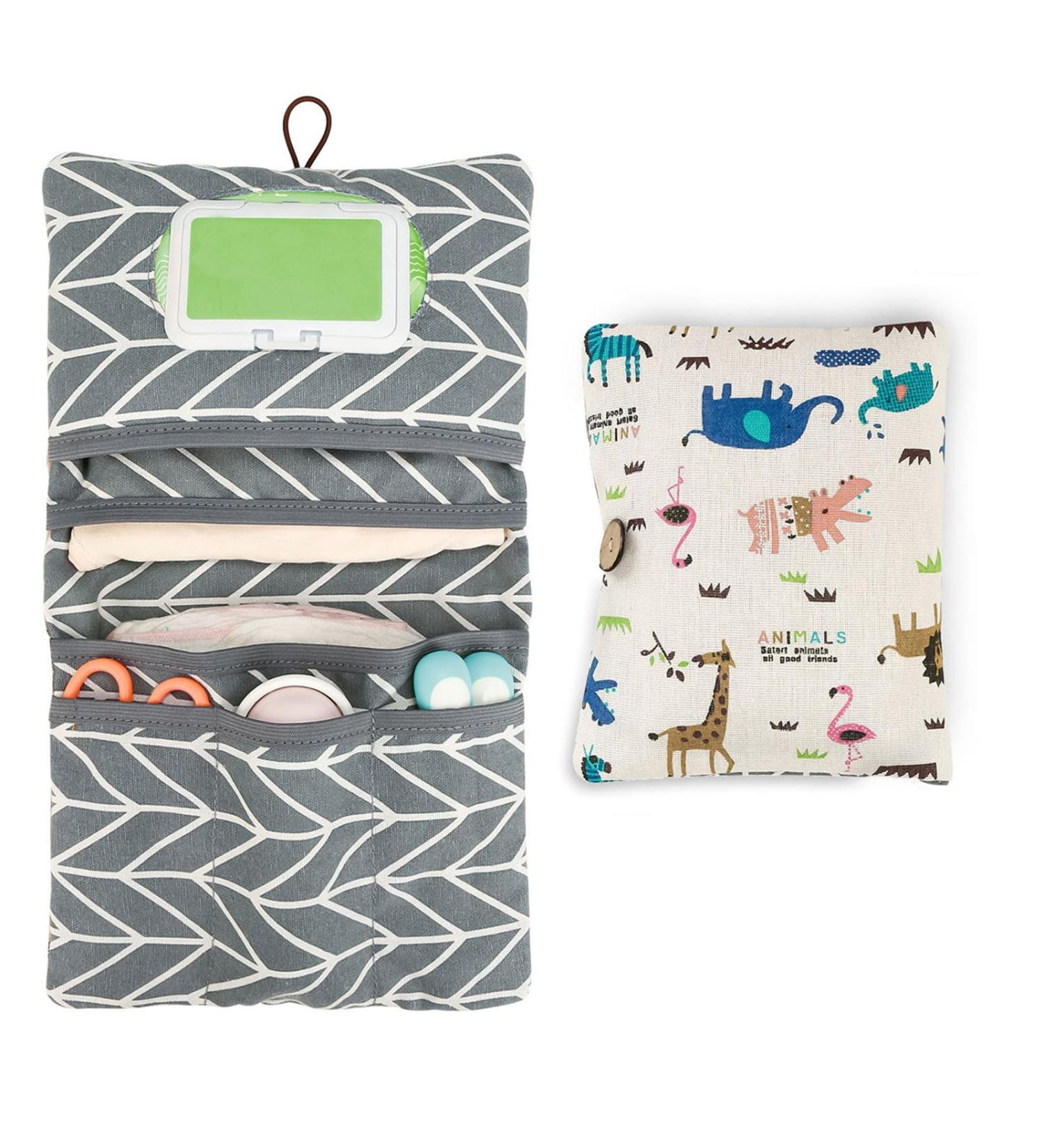 Suprbird Diaper Pocket & Bag Organizer Stylish Diaper Bag for On-the-Go Parents | Cream Cloth Diaper Wrap - Buy Online on GoSupps.com