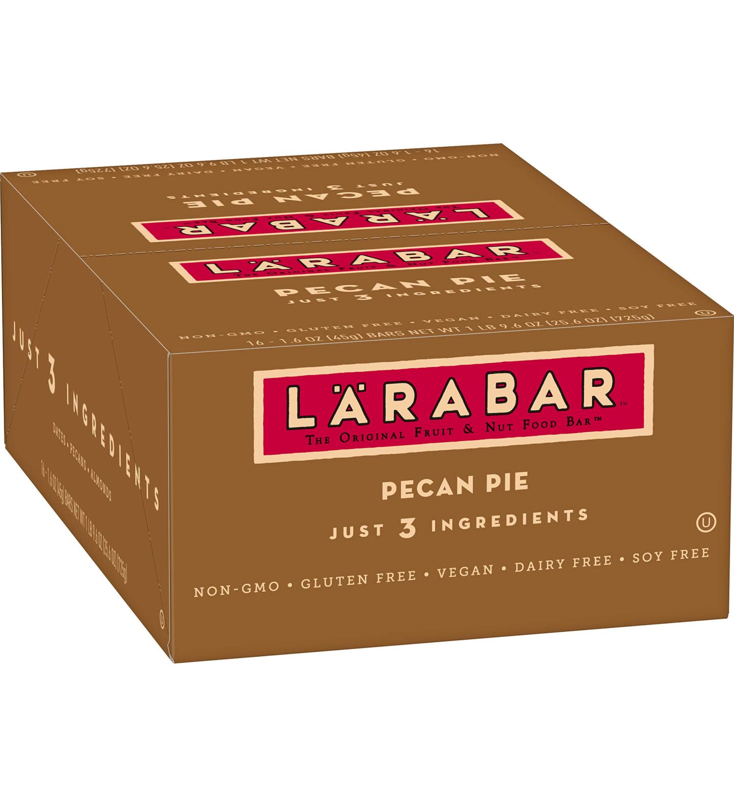 Larabar Pecan Pie 1.6 oz Bars - Gluten Free Vegan Fruit & Nut Bar 16 ct - Buy Online on GoSupps.com