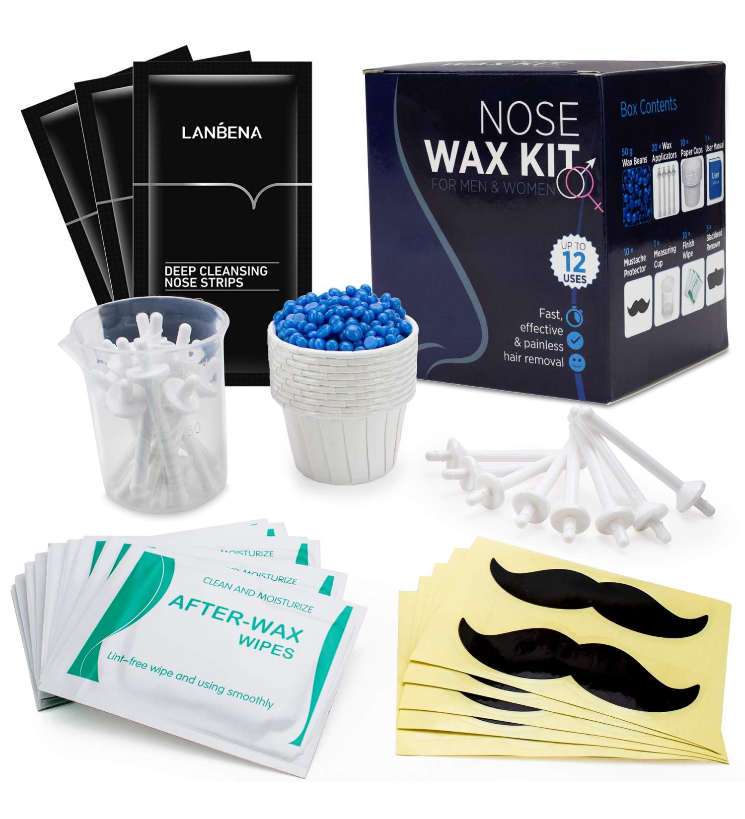 Venicce Love Nose Wax Set | Pain-Free Nasal Hair Remover Kit | Effective Nose Wax for Men & Women | Safe Nasal Strips & Wax for Smooth Skin - Buy Online on GoSupps.com