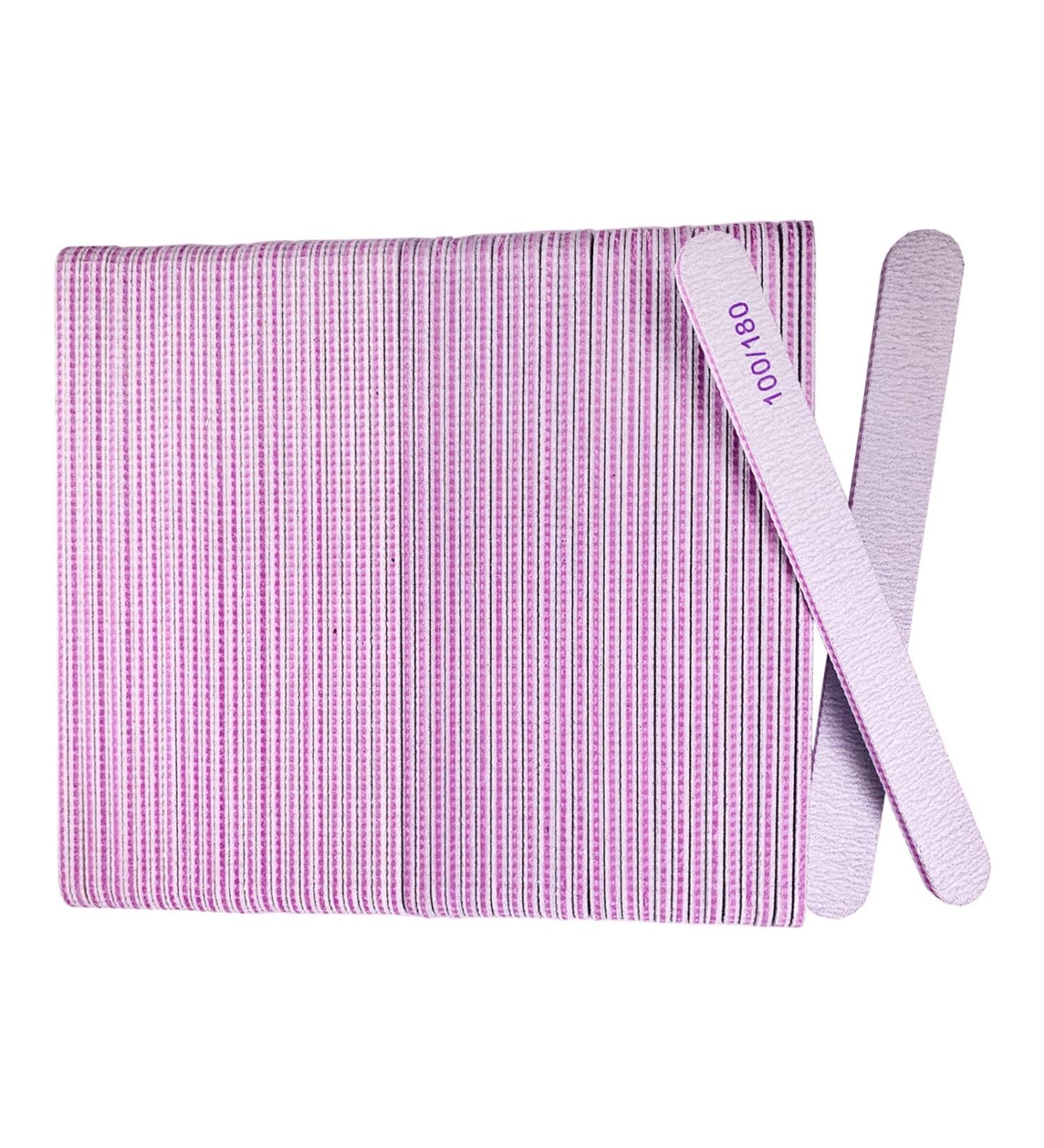 50 Pcs Emery Board Nail File Bulk - 100/180 Grit Double Sided Filer for Acrylic and Natural Nails - Professional Manicure Pedicure Tool - Buy Online on GoSupps.com