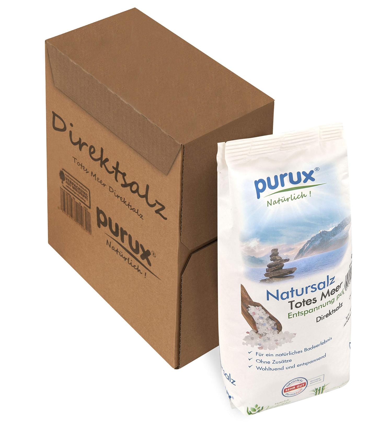 Purux Dead Sea Salt 850g - All-Natural Bath Salt for Relaxation & Skin Health | International Shipping - Buy Online on GoSupps.com