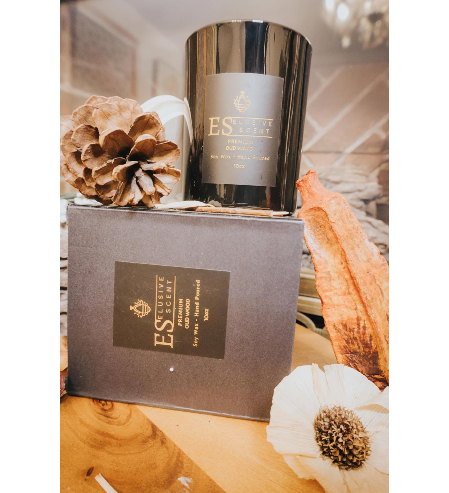 Oud Wood Scented Candle | 10oz Premium Aromatherapy | 100% Soy Wax | Home D cor & Fragrance | Ideal Housewarming Gift - Buy Online on GoSupps.com