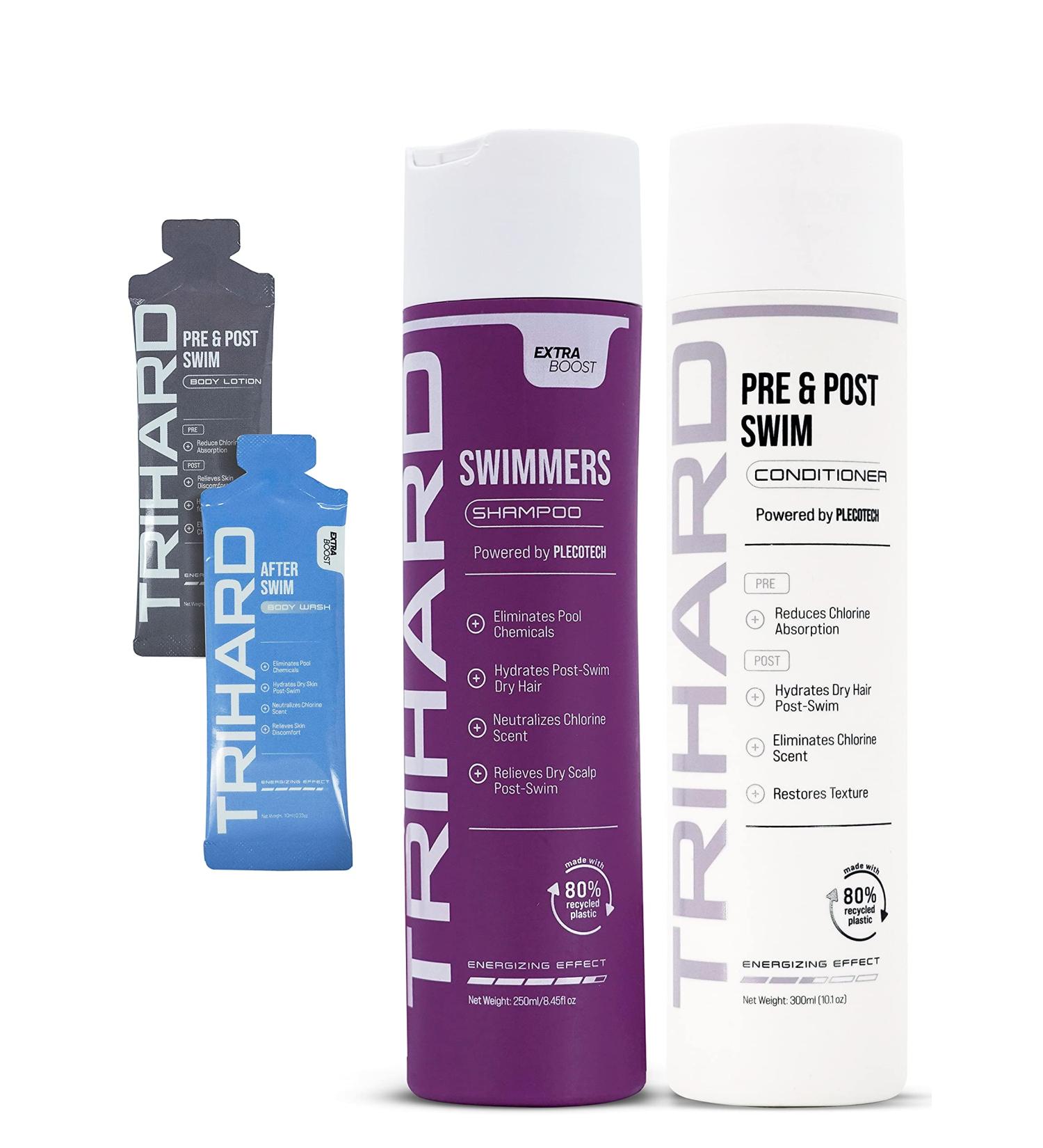 TRIHARD Swimmers Shampoo & Conditioner Duo - Chlorine Solutions - Buy Online on GoSupps.com
