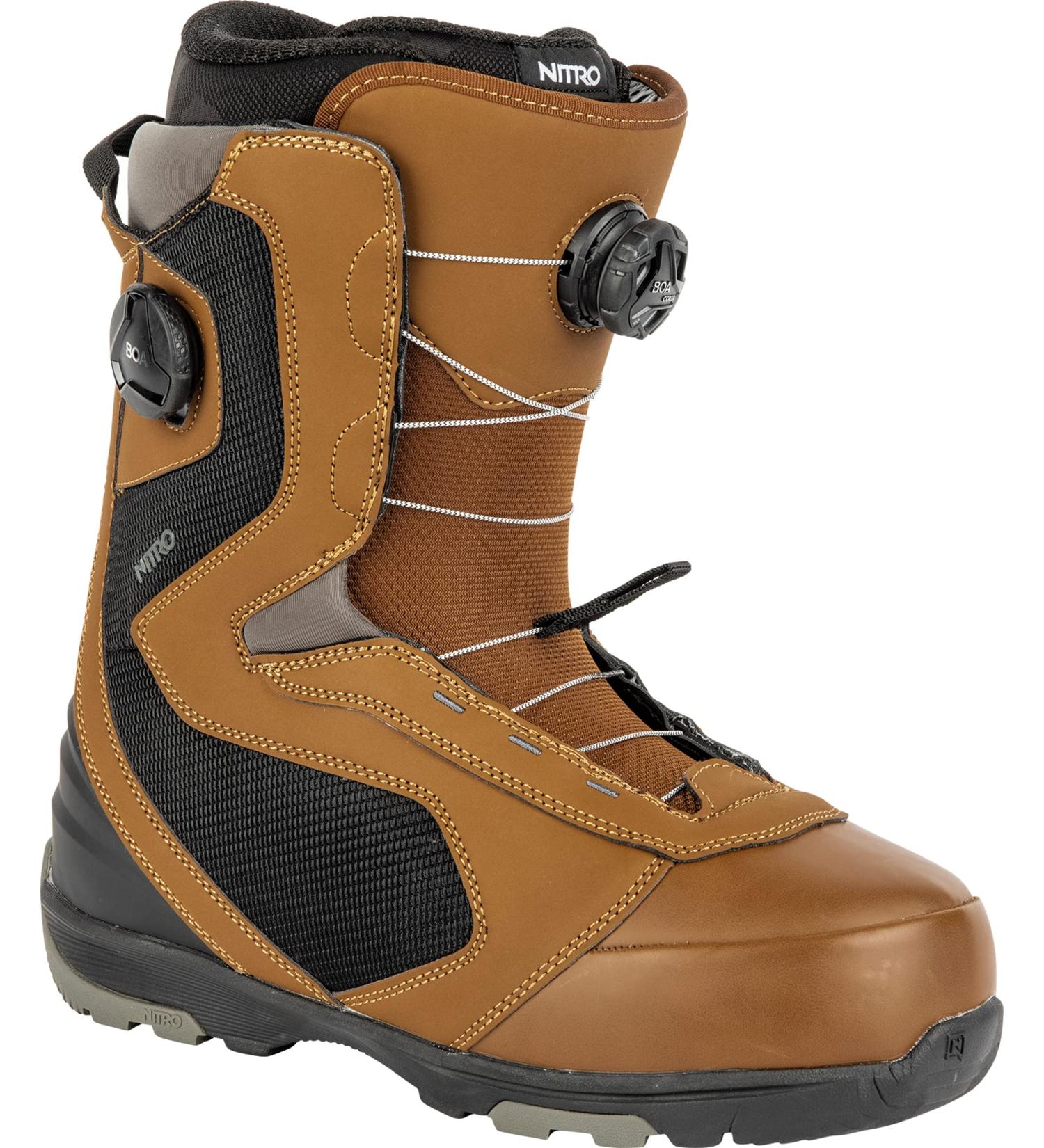 Nitro Snowboards Men Club Boa Dual '22 All Mountain Freeride Freestyle Freestyle Freestyle Boot Snowboard Board MP 26.0 // EU 40 Brown-Black