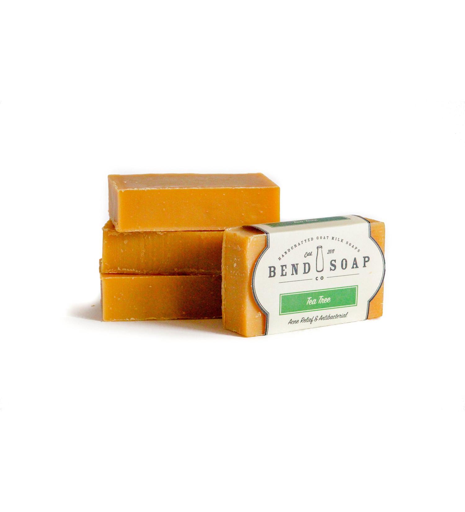 Bend Soap Co. Tea Tree Goat Milk Soap for Dry Skin Relief - 4 Pack - Buy Online on GoSupps.com