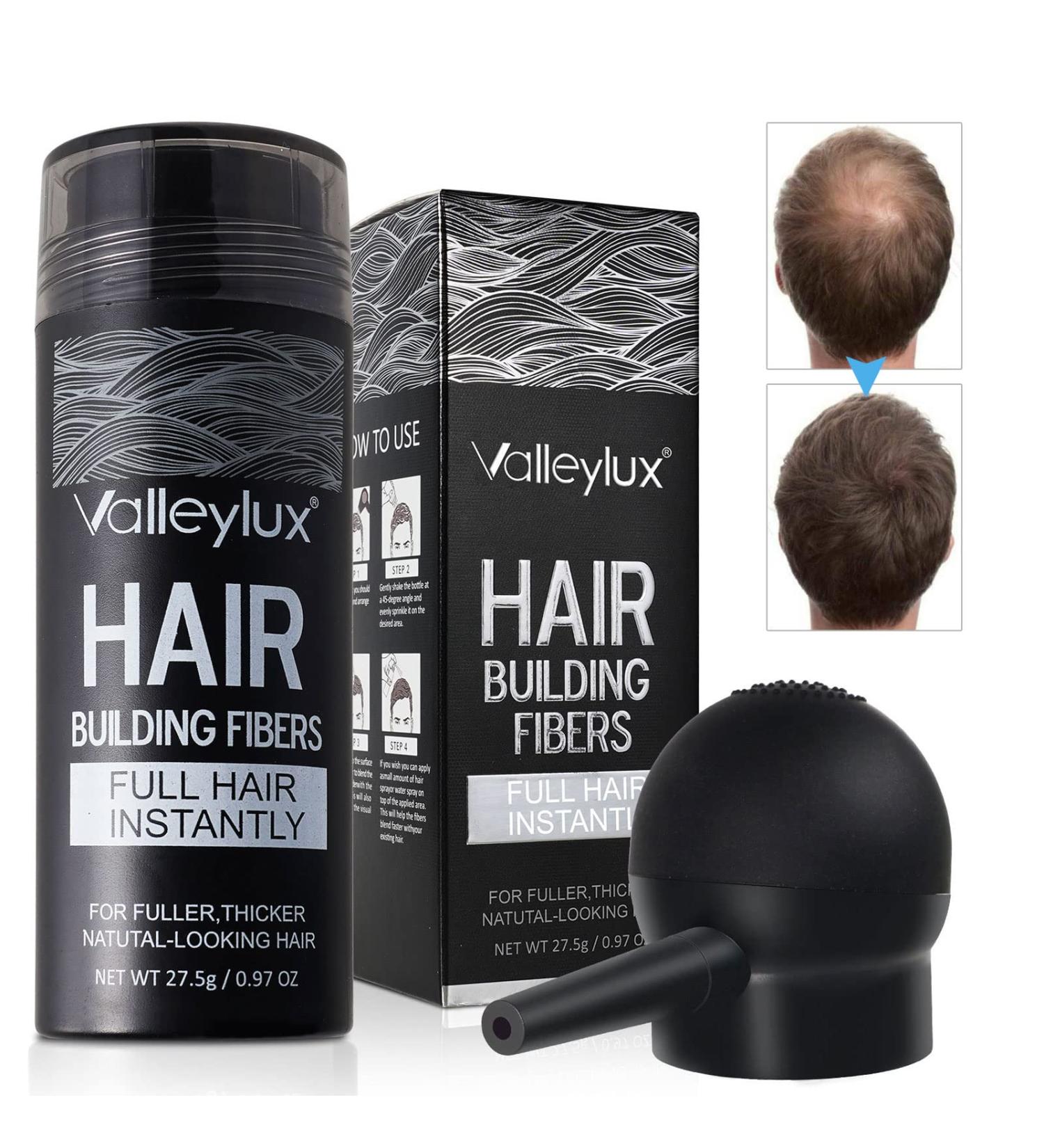 Hair Building Fibres (Light Brown) Hair Fibres Powder for Thinning Hair Instantly Fill in 15 Sec |Women & Men | 4 Shades- Hair Thickener and Topper for Fine Hair - Buy Online on GoSupps.com