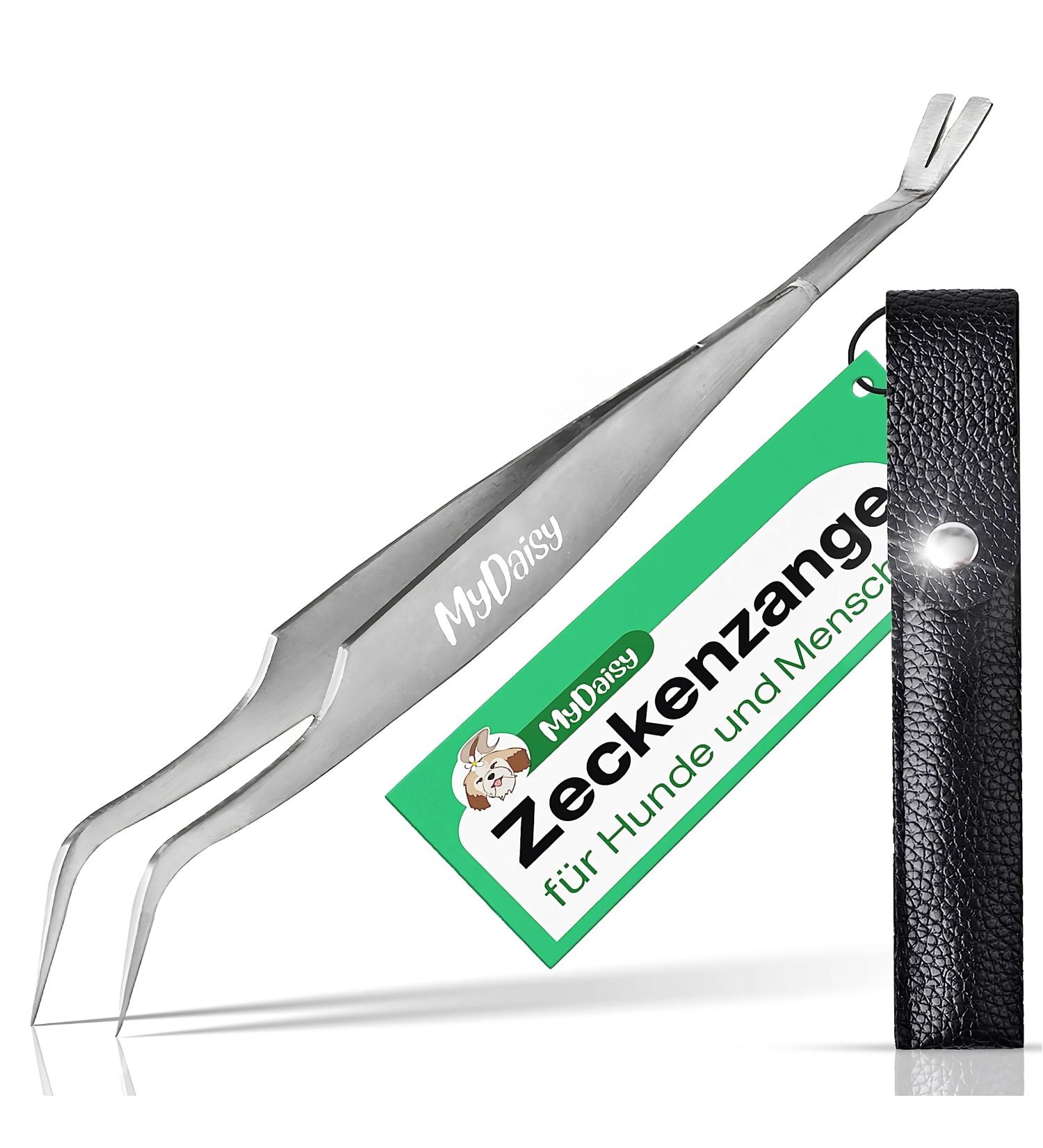 Buy Mydaisy 2 in 1 Tick Pliers - Stainless Steel Tick Removal Tool for Dogs Cats Horses | Portable Case Included - Buy Online on GoSupps.com