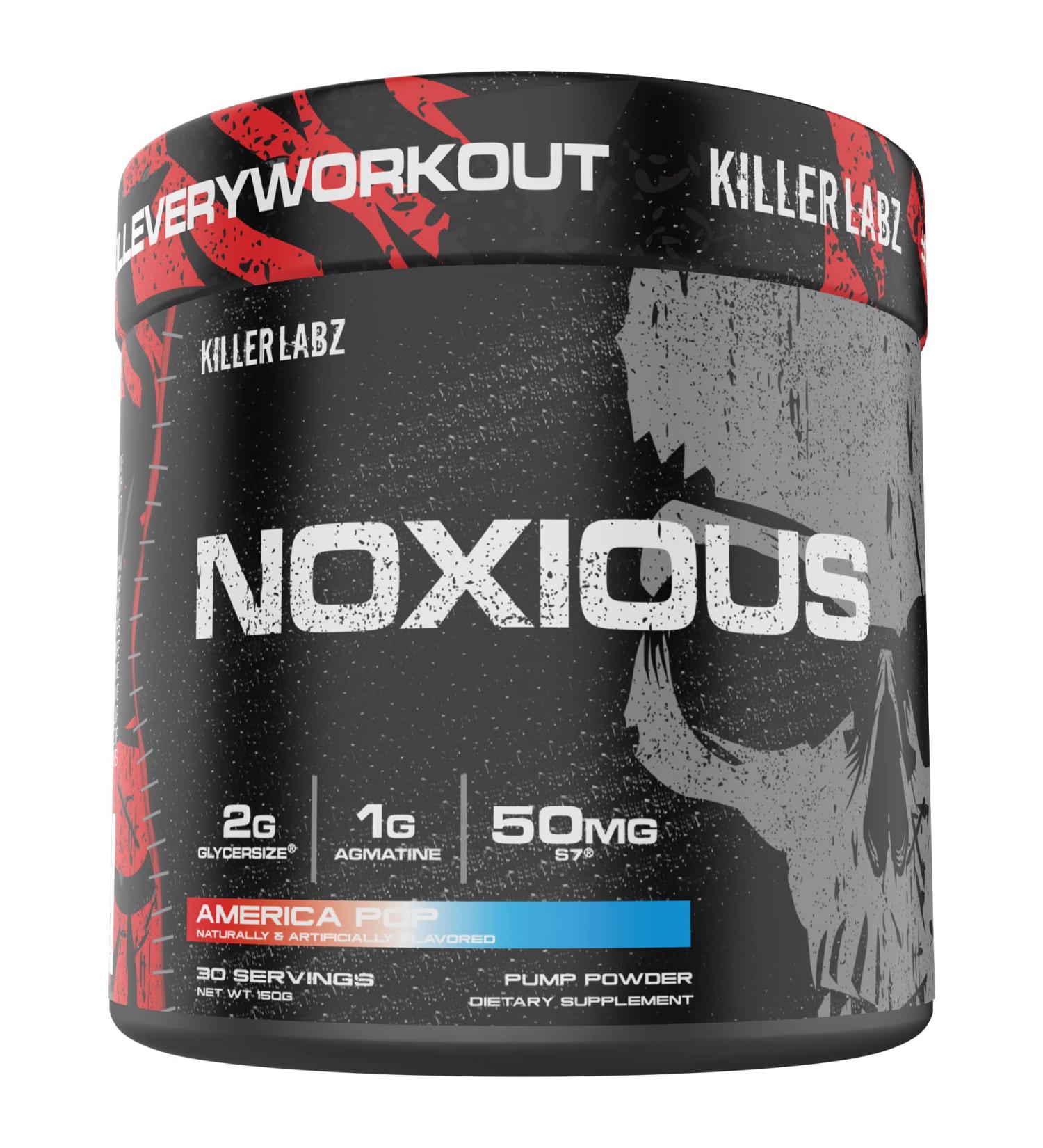 Noxious Extreme Nitric Oxide Booster | Pre-Workout Powder for Endurance & Muscle Building | 30 Servings (America Pop) - International Shipping Available - Buy Online on GoSupps.com