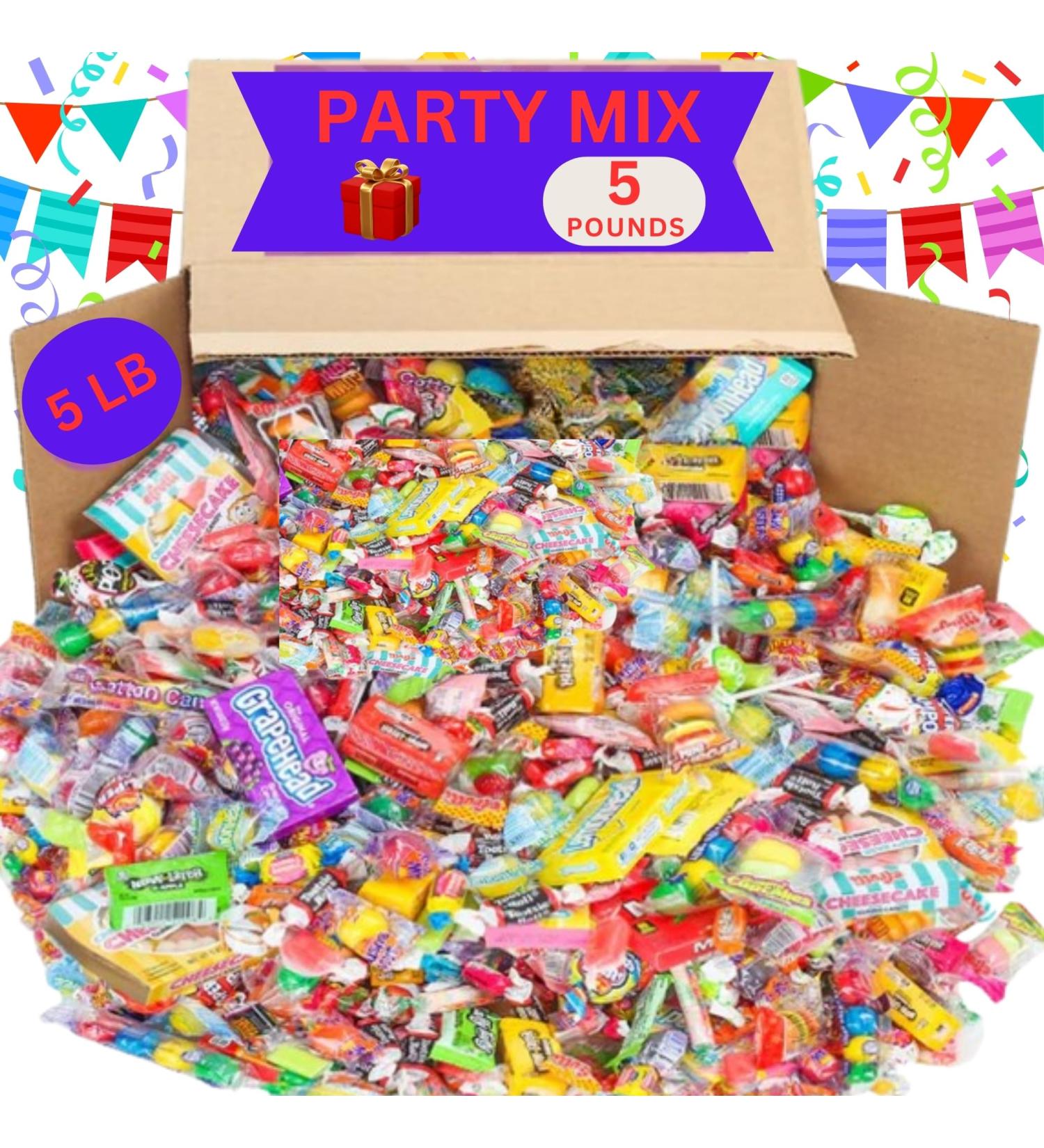 Big Bulk Candy - 5 Pounds - Individually Wrapped Candies - Pi ata Filler Stuffers - Assorted Variety Candy for Christmas /Halloween / Goodie Bags/Birthday Parties / pinata stuffers /parade throws Valentines Day /Birthday Parties/ KIDS Day care