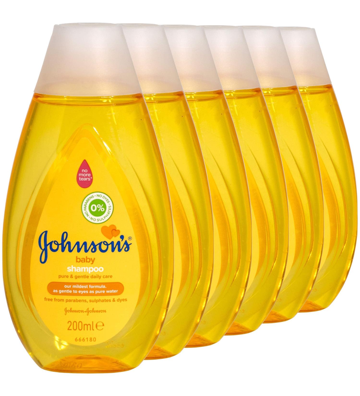Johnson's Baby Shampoo 200 ml - Pure & Gentle Care - Pack of 6 | International Shipping Available - Buy Online on GoSupps.com