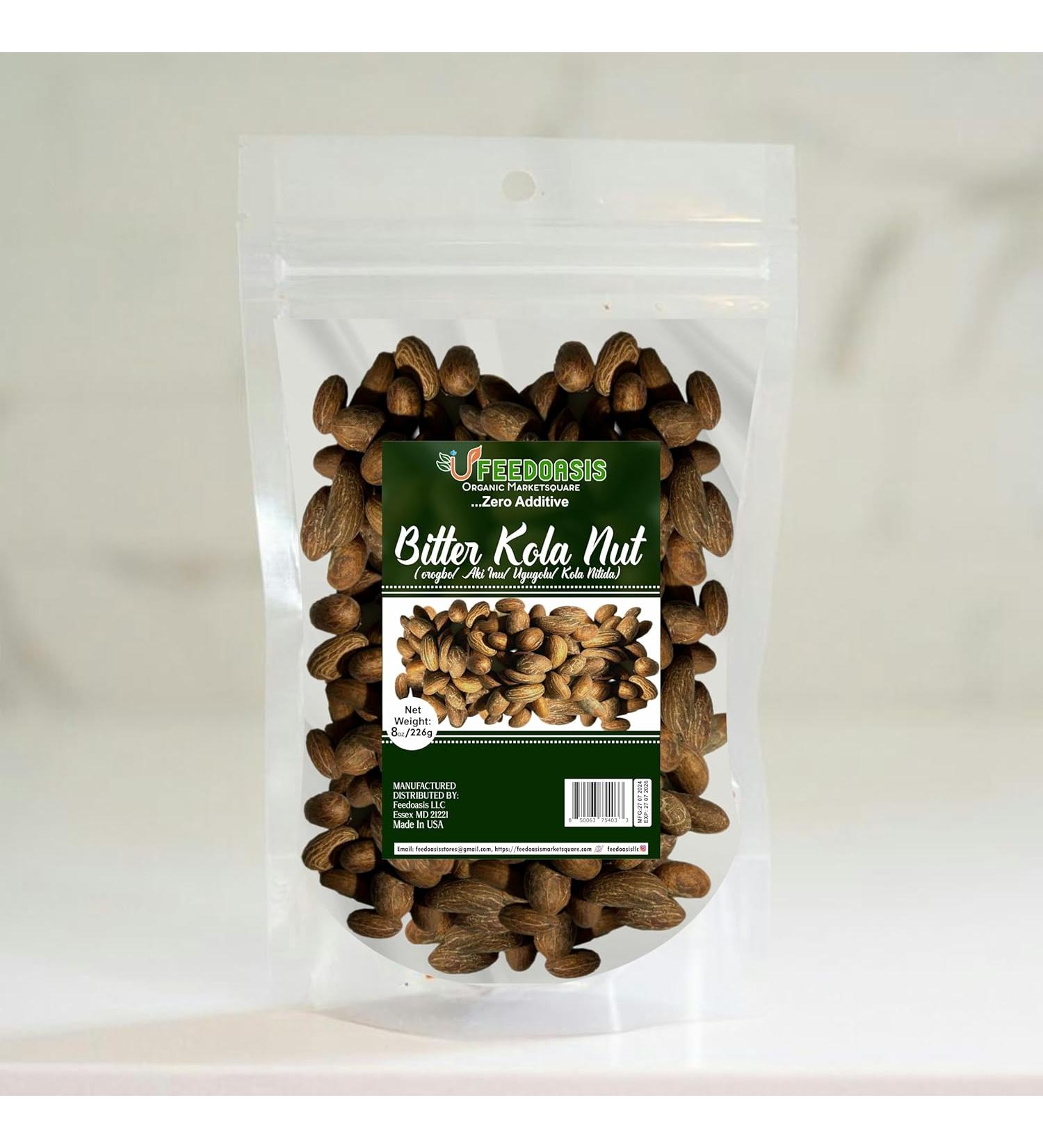 Feedoasis Garcinia Bitter Kola Nut Aki-ilu,Mijin-goro Orogbo Efiat (African) - 8oz/227g