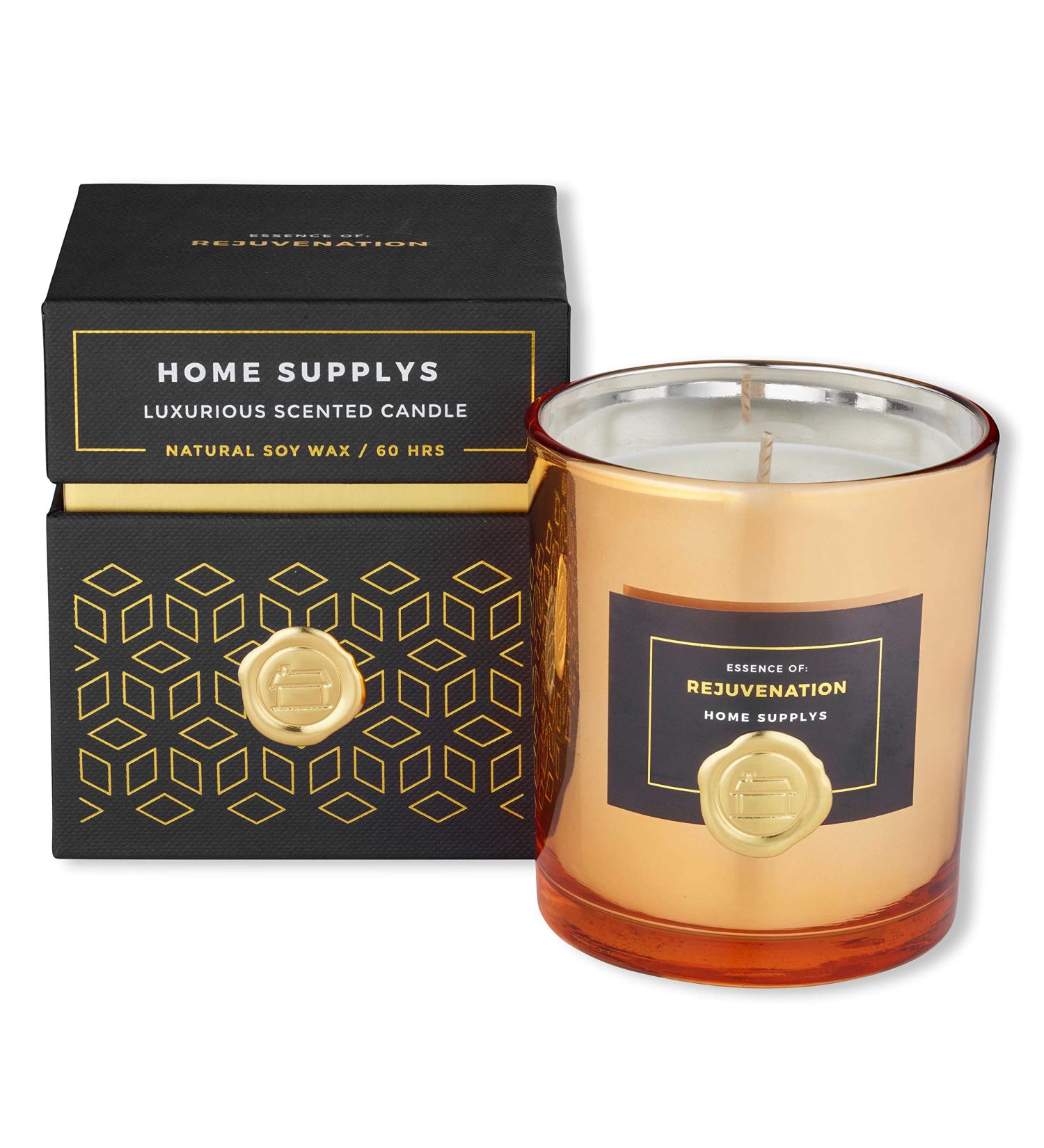 Organic Large Tropical Candle: Guava & Lychee Rejuvenation (280g/60hrs) | Vegan Soy Wax Blend with Exotic Flowers | Ideal Gift for Women & Men | Home Supplys - Buy Online on GoSupps.com