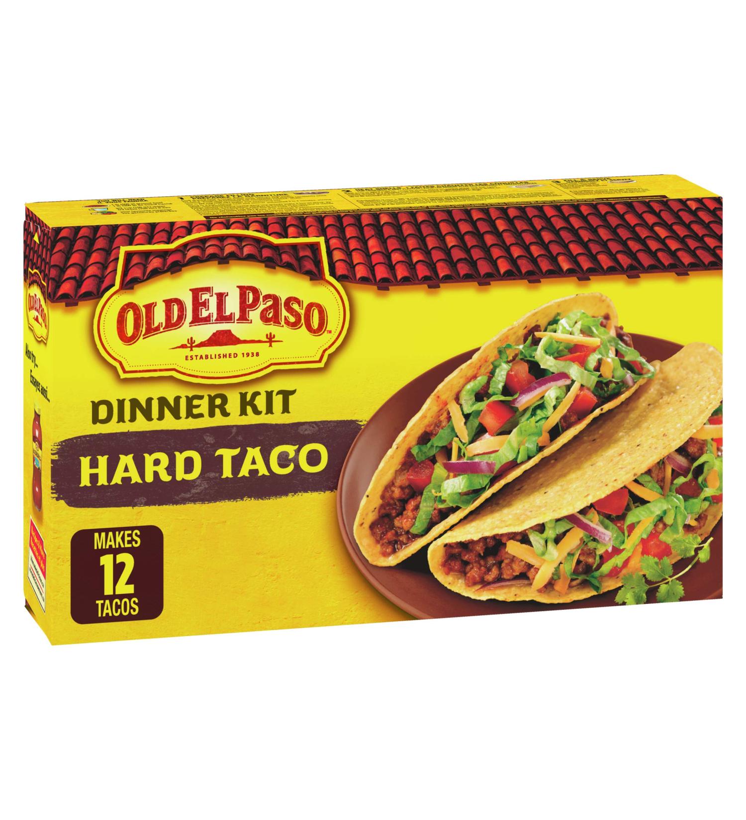 OLD EL PASO Hard Taco Dinner Kit Pack of 12 250 Gram 12 Count Hard Taco 12 - Buy Online on GoSupps.com