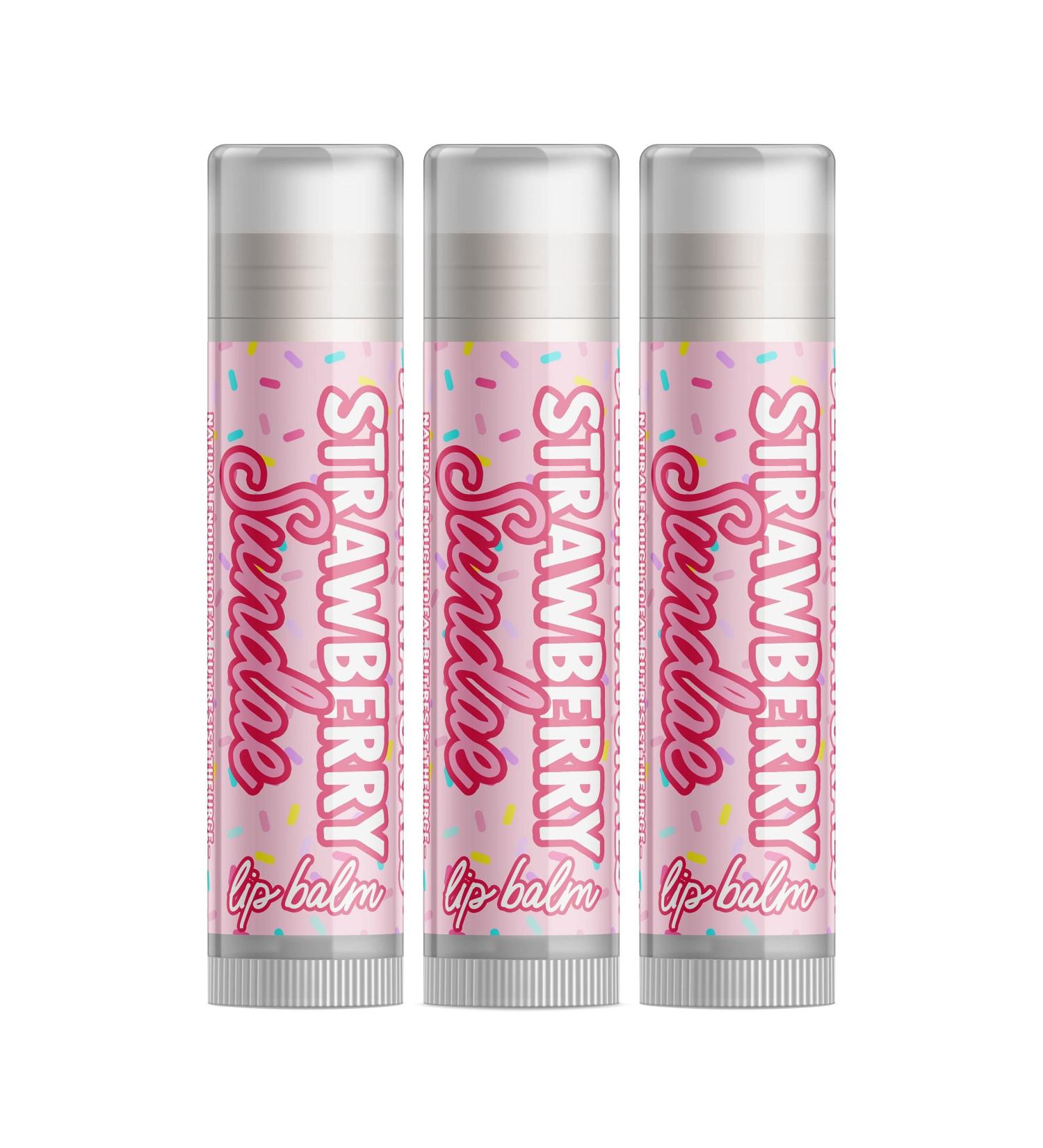 Strawberry Sundae Lip Balm - Set of Three