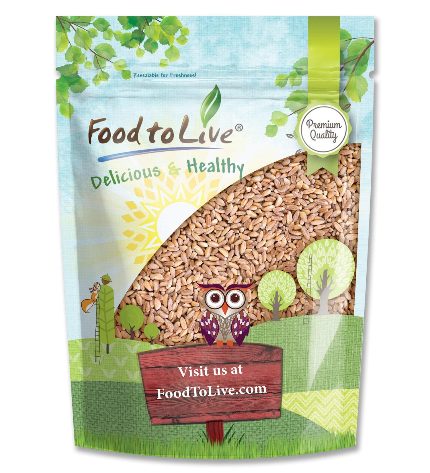 Organic Italian Pearled Farro 1lb - Kosher Vegan Grain | High Fiber | Bulk Pack - Buy Online on GoSupps.com