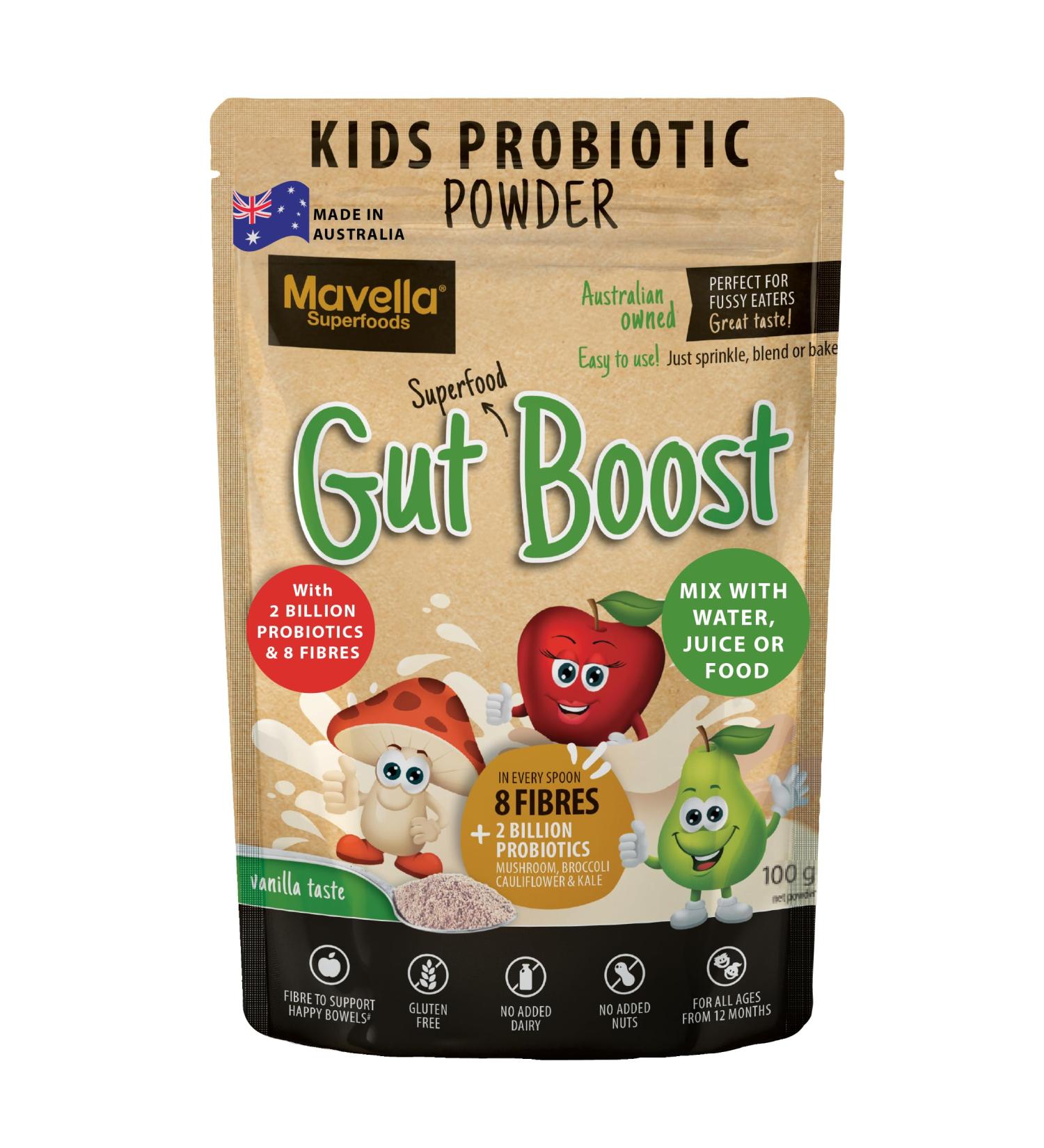 Kids Probiotic Powder Gut Boost Daily Digestive & Immune Support with Fiber for Children Toddlers Vanilla Flavored Fiber Supplement Easy Mix for Constipation & Gut Health 3.52oz (100g) 3.53 Ounce (Pack of 1) - Buy Online on GoSupps.com
