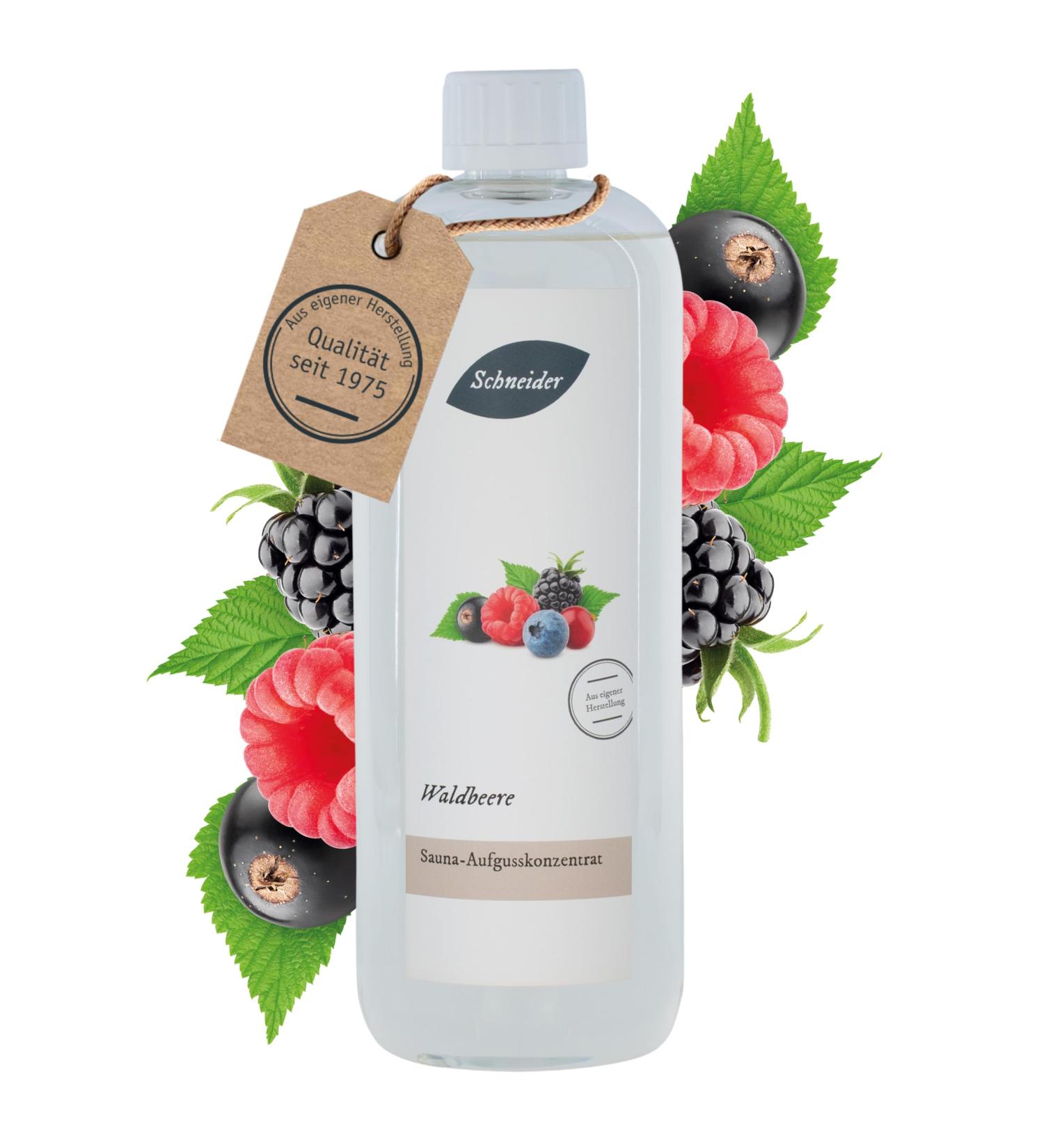 Saunabedarf Schneider Wild Berry Infusion Concentrate - Juicy Sauna Aroma - 1000ml - Buy Online on GoSupps.com