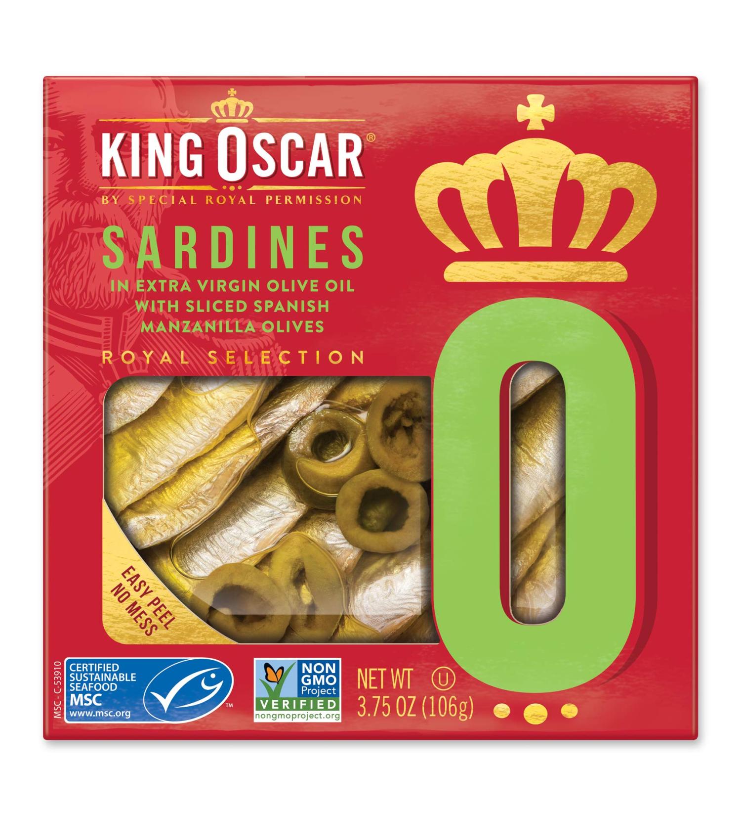 King Oscar Sardines in Extra Virgin Olive Oil with Manzanilla Olives â€“ 3.75 oz - Buy Online on GoSupps.com