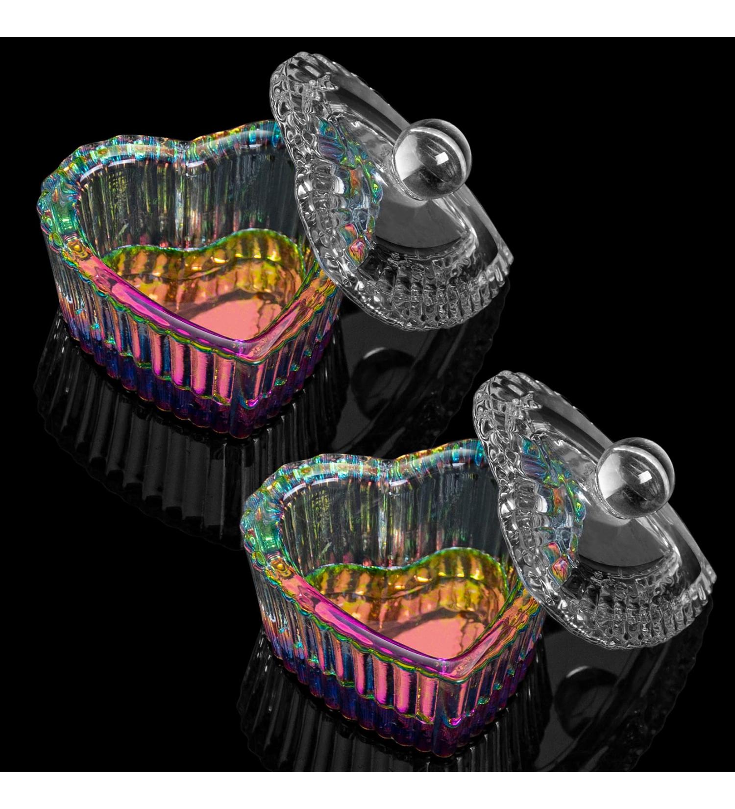 Buy TAKIYA 2PCS Heart-Shaped Dappen Dish - Colorful Acrylic Monomer Dish for Nail Art - Small Glass Crystal Cup Tools for Tips and Designs - Buy Online on GoSupps.com