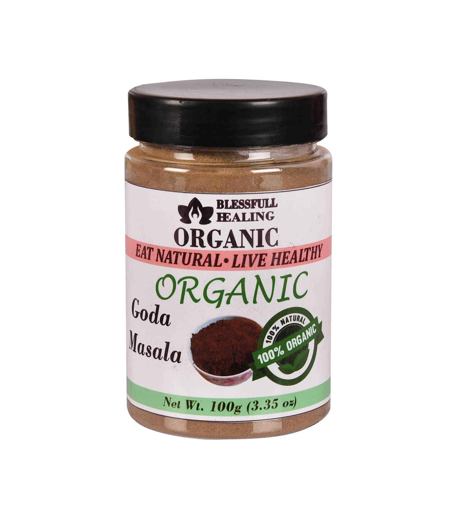 Blessfull Healing Organic Goda Masala 100 Gram Airtight Container (Packing May Vary) 100 Gram 3.35 oz - Buy Online on GoSupps.com