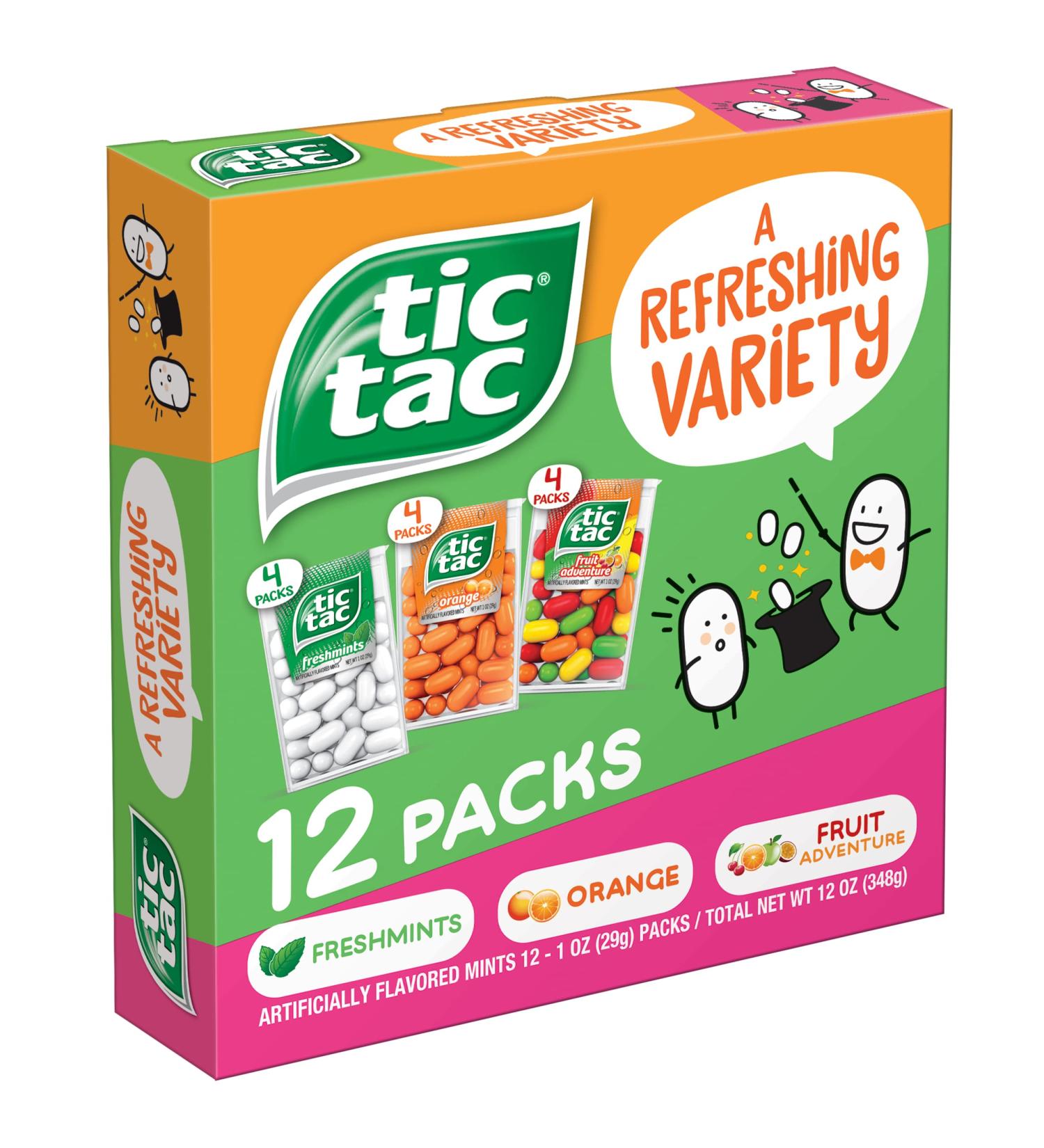 Tic Tac Variety Mints - On-The-Go Refreshment - 12 Oz, 12 Units - Buy Online on GoSupps.com