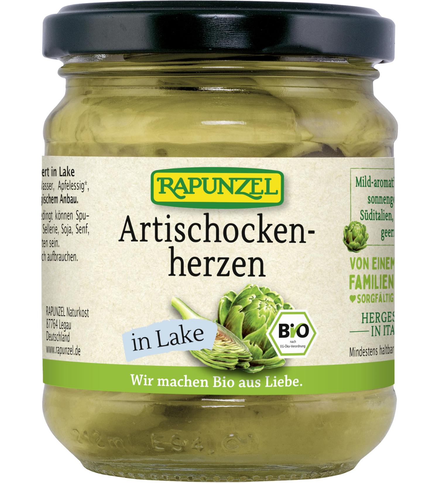 Rapunzel Organic Artichoke Hearts Quartered in Brine (6 x 200 gr) 200 g (Pack of 6)
