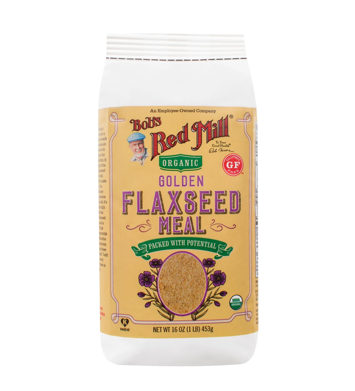 Bob's Red Mill Organic Golden Flaxseed Meal - Gluten-Free, Whole Ground, 16 Ounce - Buy Online on GoSupps.com