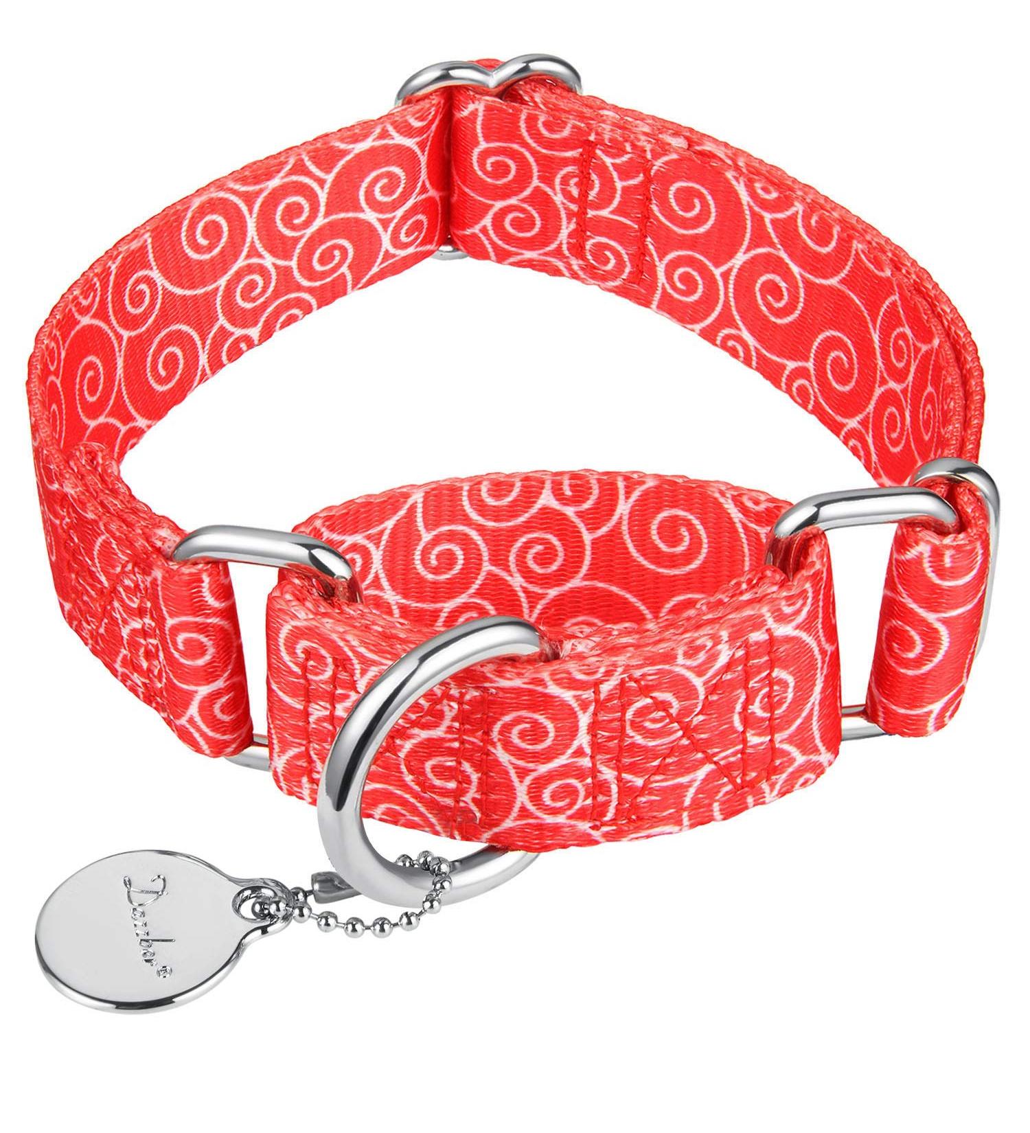 Dazzber Martingale Collars for Large Dogs | Anti-Escape & No Pulling | Adjustable Red Neck Band (43.2 - 63.3 cm) | Durable & Comfortable - Buy Online on GoSupps.com