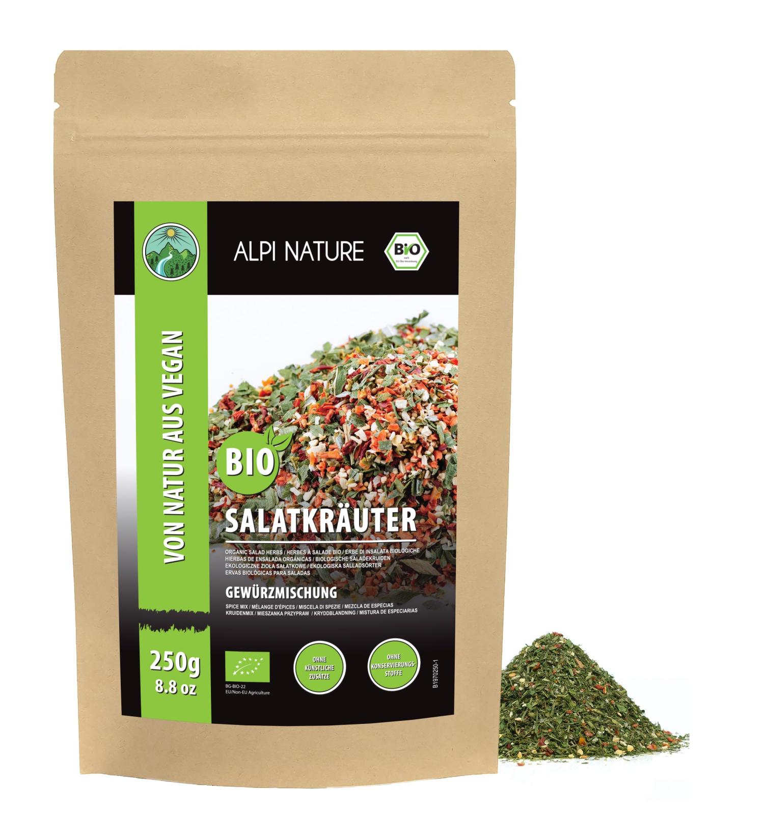  Alpi Nature Alpi Nature Organic Salad Seasoning 250g Mixed Herbs for Salads Organic Spices - Buy Online on GoSupps.com