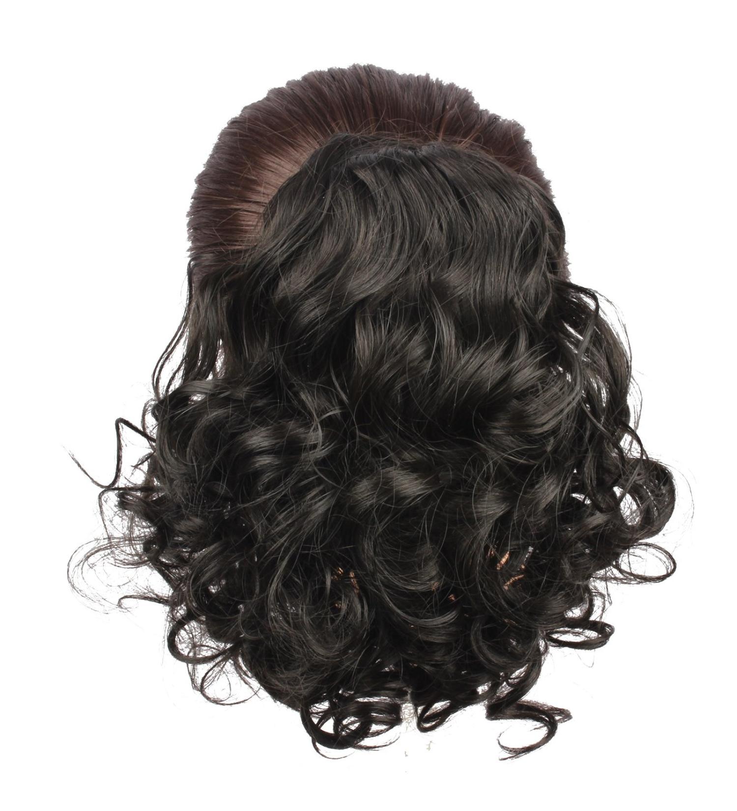 Riyang Women's Medium Long Curly Synthetic Ponytail Hair Extensions - Black | Premium Drawstring Hairpiece for Instant Volume and Style - Buy Online on GoSupps.com