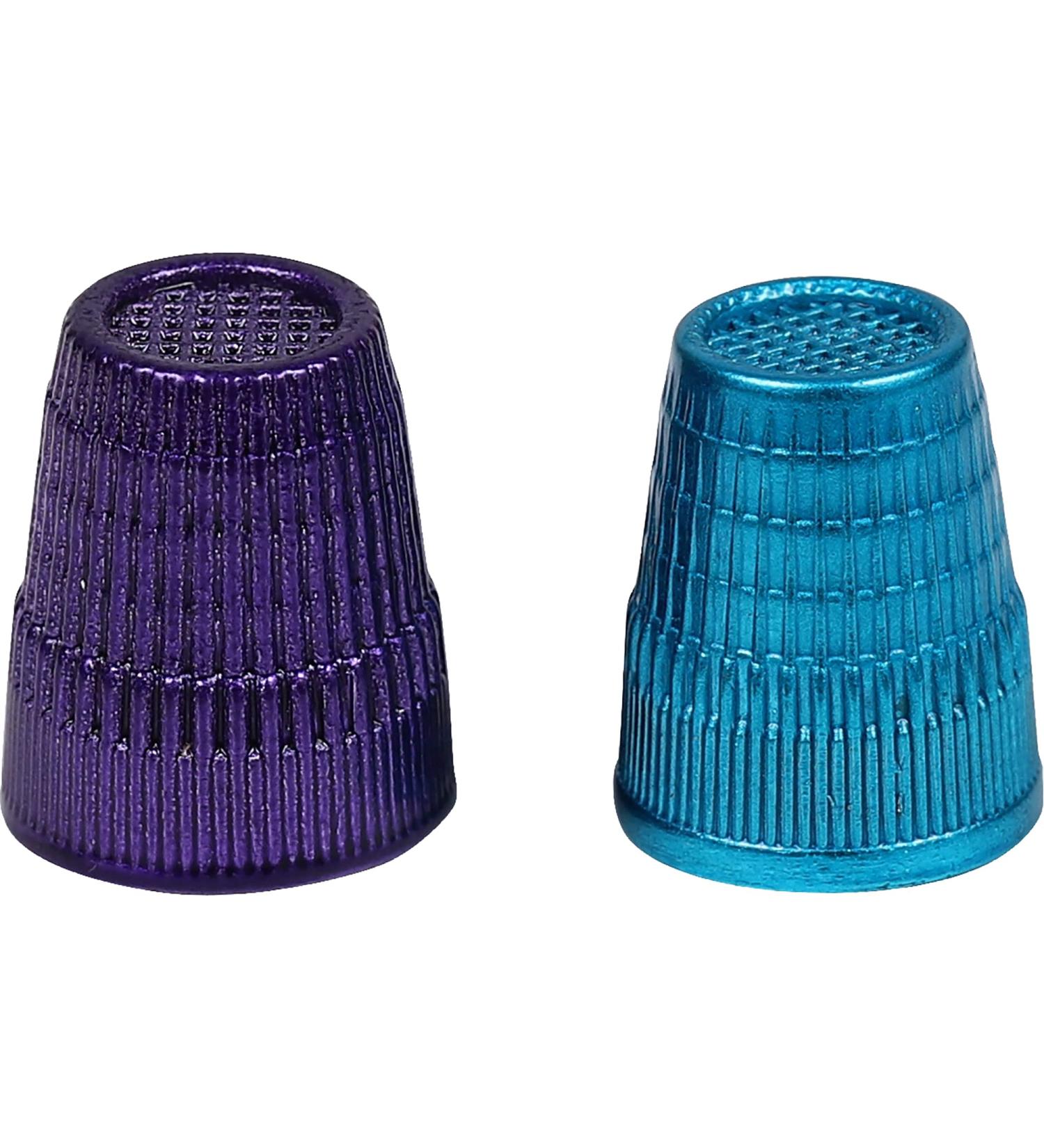 SINGER Slip Stop Thimbles Set - Metallic Blue/Purple, Size Large/XLarge (2-Pack) - Buy Online on GoSupps.com