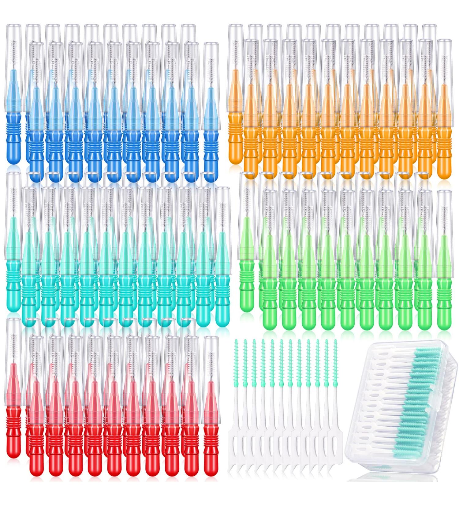 700 Pieces Interdental Brush Set | 100 Braces Brushes & 600 Toothpicks | Oral Hygiene Flossing Tool for Cleaner Teeth - Buy Online on GoSupps.com
