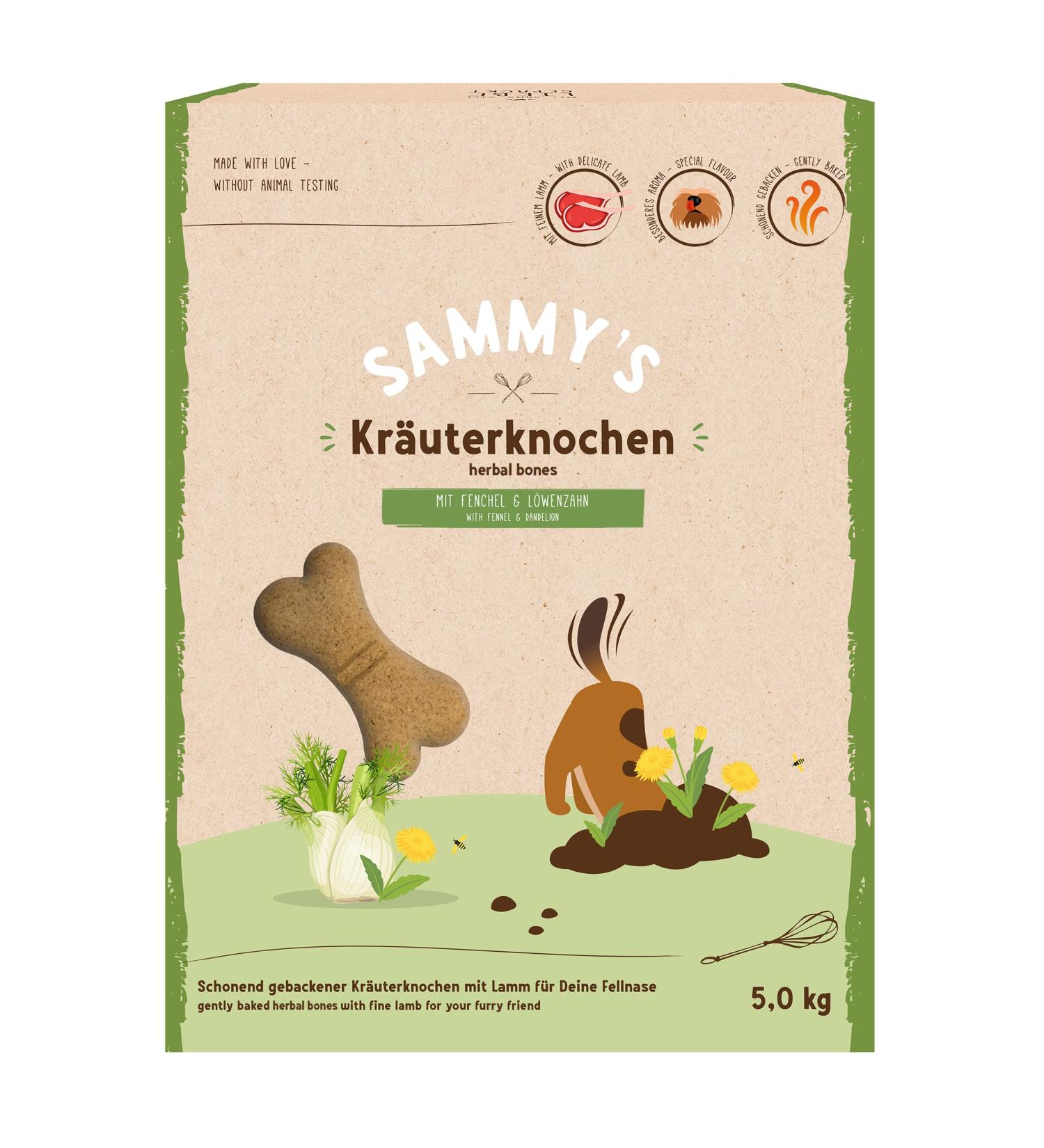 Buy Sammy's Herbal Bones - Gently Baked Dog Snacks with Fine Lamb | 5 kg Pack | International Shipping Available - Buy Online on GoSupps.com