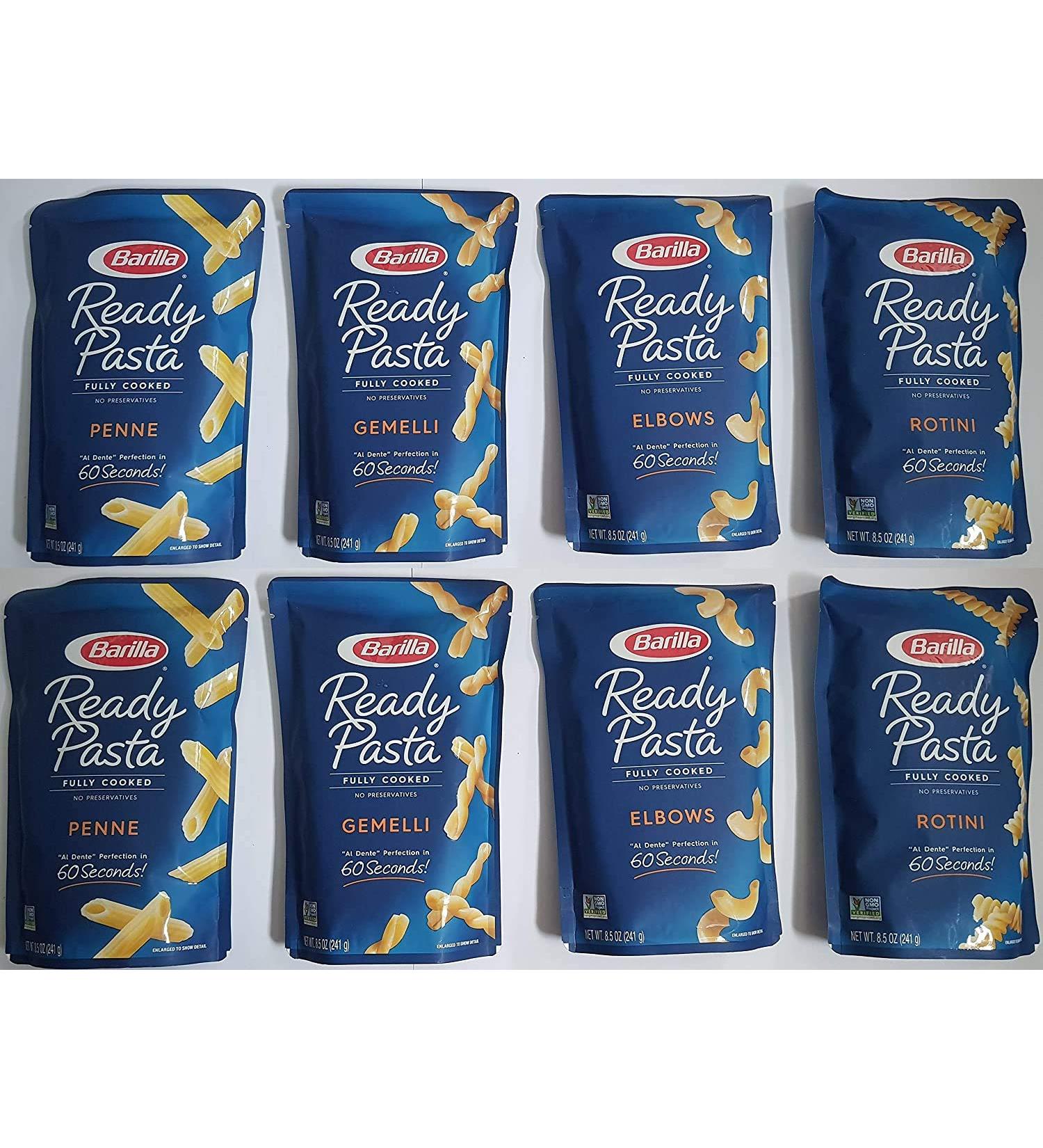 Barilla Ready Pasta Variety Pack - Rotini, Penne, Elbows, Gemelli - 8-Pack Assortment - Buy Online on GoSupps.com