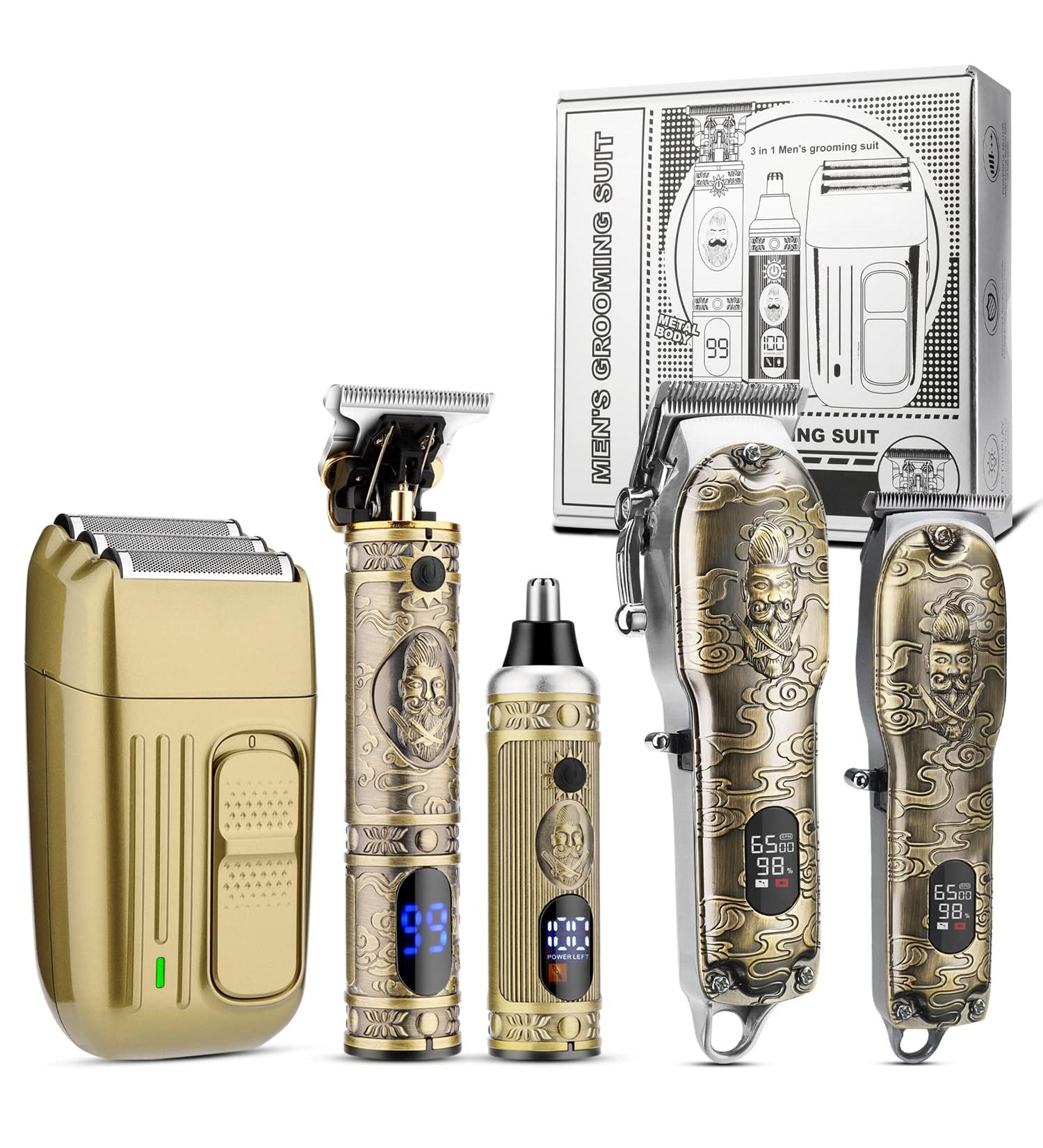 Karrte Men's Grooming Kit: Professional Hair Clippers, Shaver, Electric Razor & Nose Trimmer Set - Perfect Gifts for Men - Buy Online on GoSupps.com